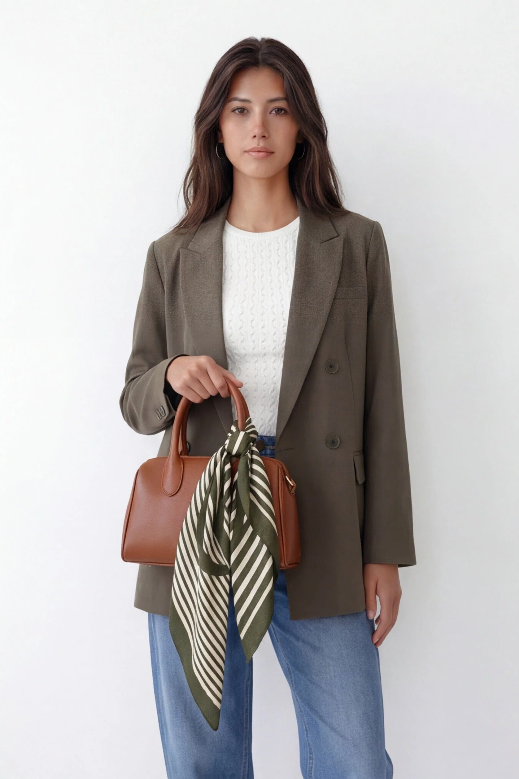 FOULARD COTON MODAL - COOPER - KAKI