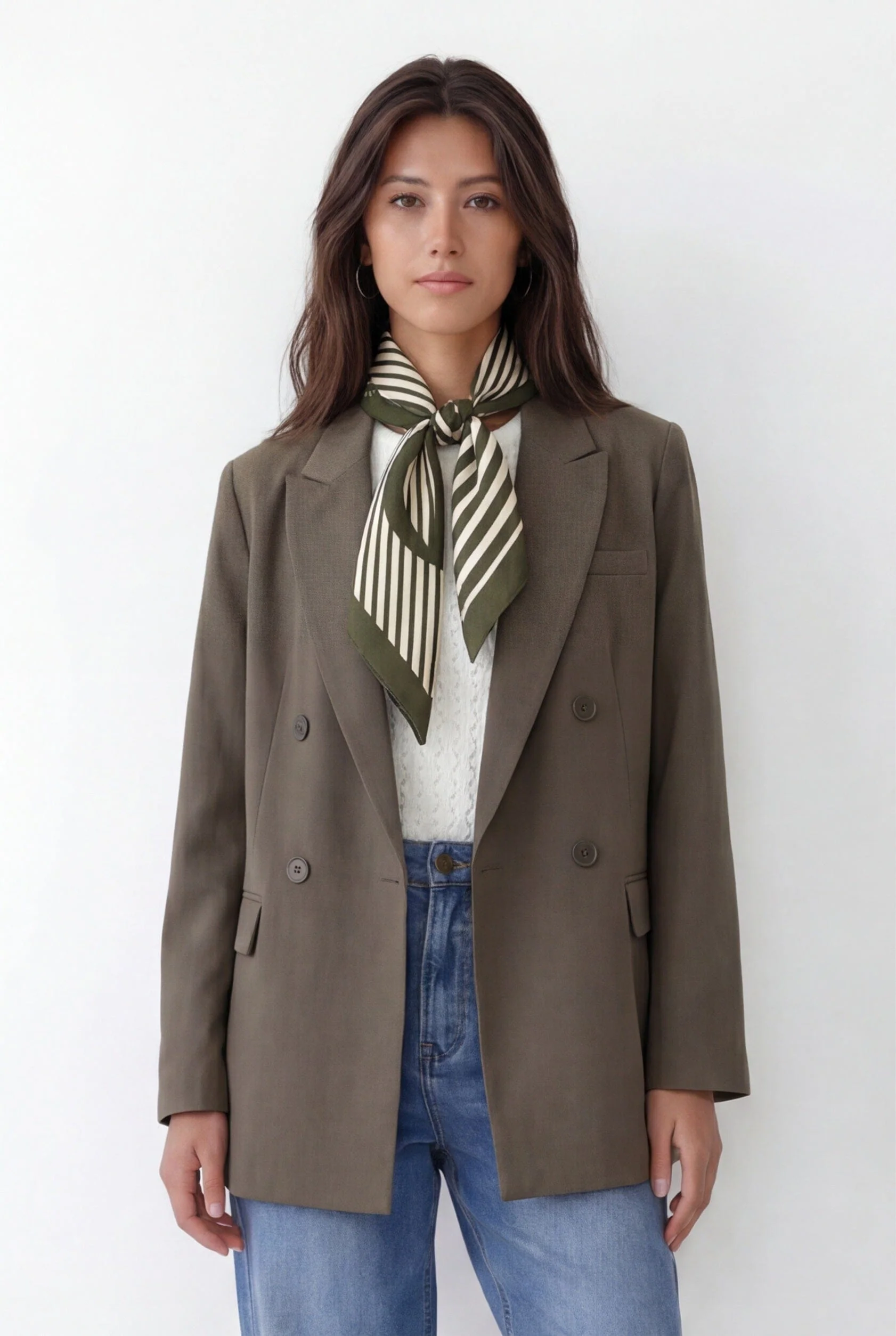 FOULARD COTON MODAL - COOPER - KAKI - Image 4