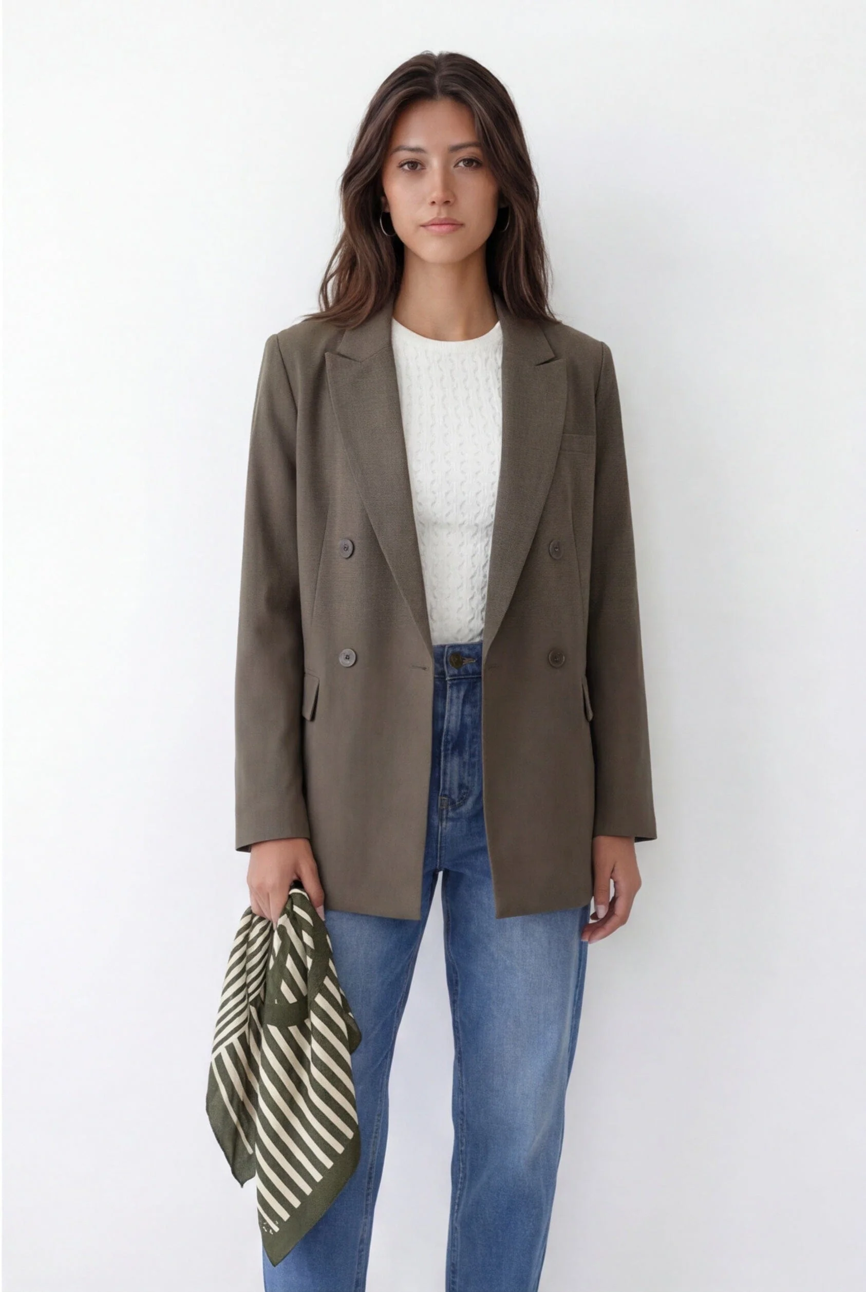 FOULARD COTON MODAL - COOPER - KAKI - Image 7