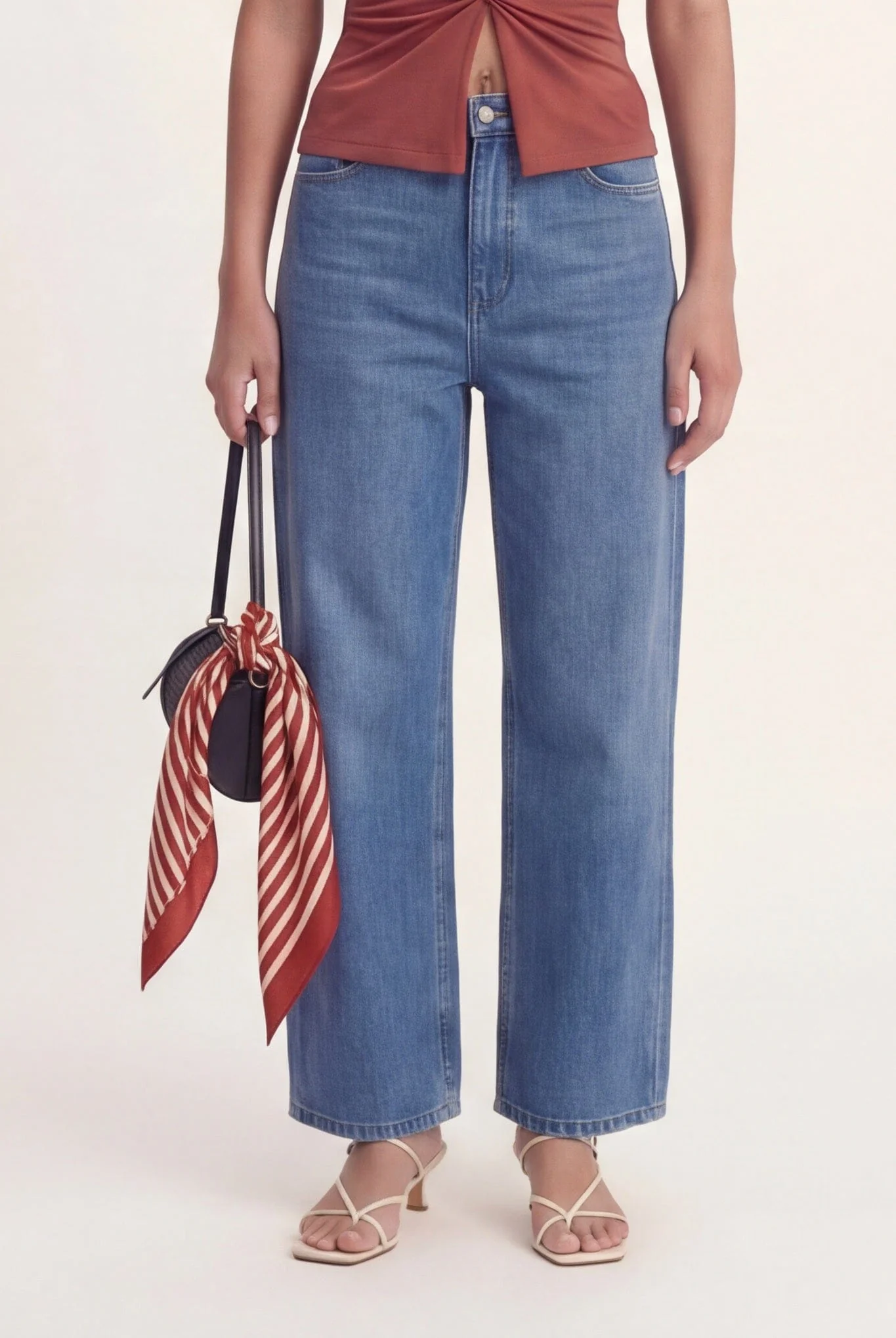FOULARD COTON MODAL - COOPER - TERRACOTTA - Image 3
