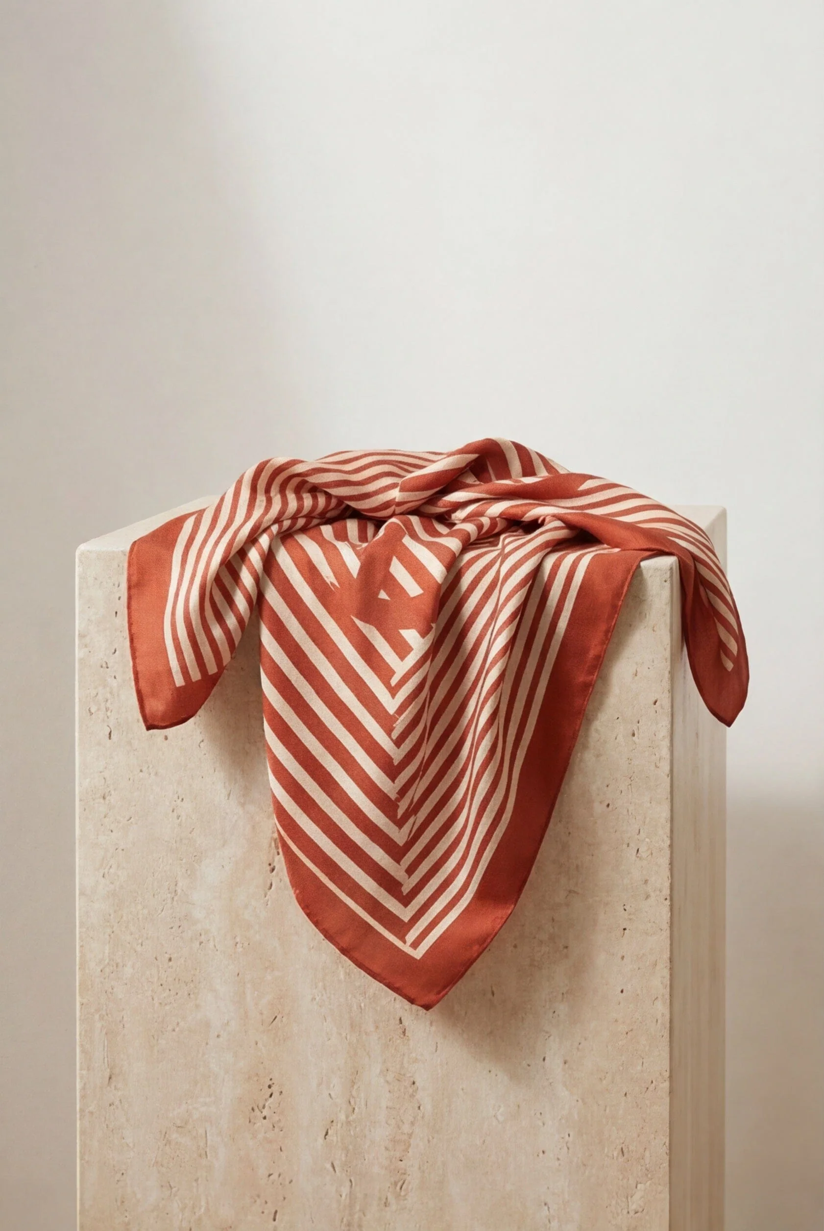FOULARD COTON MODAL - COOPER - TERRACOTTA - Image 5
