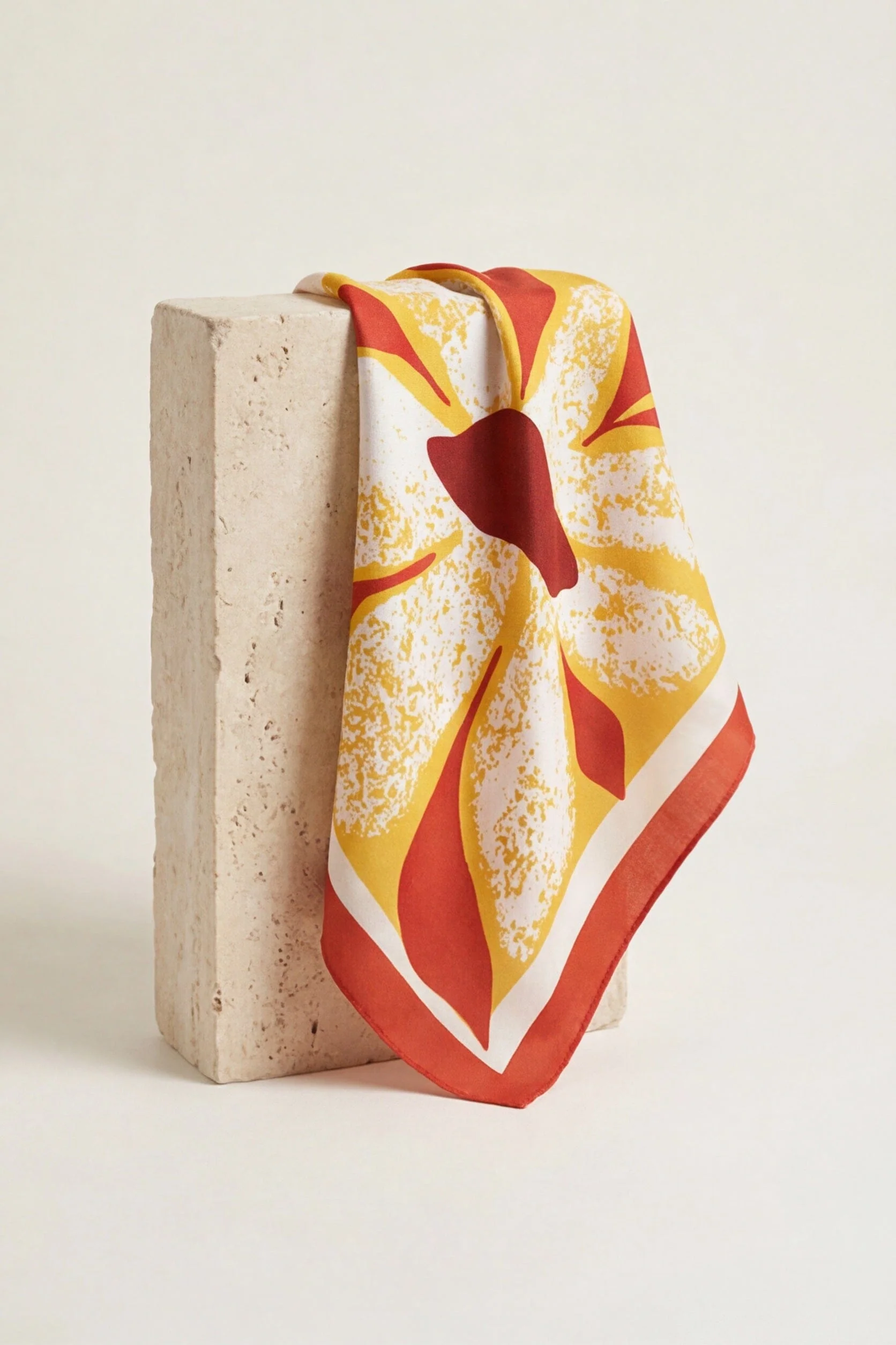 FOULARD COTON - CORAL - TERRACOTTA
