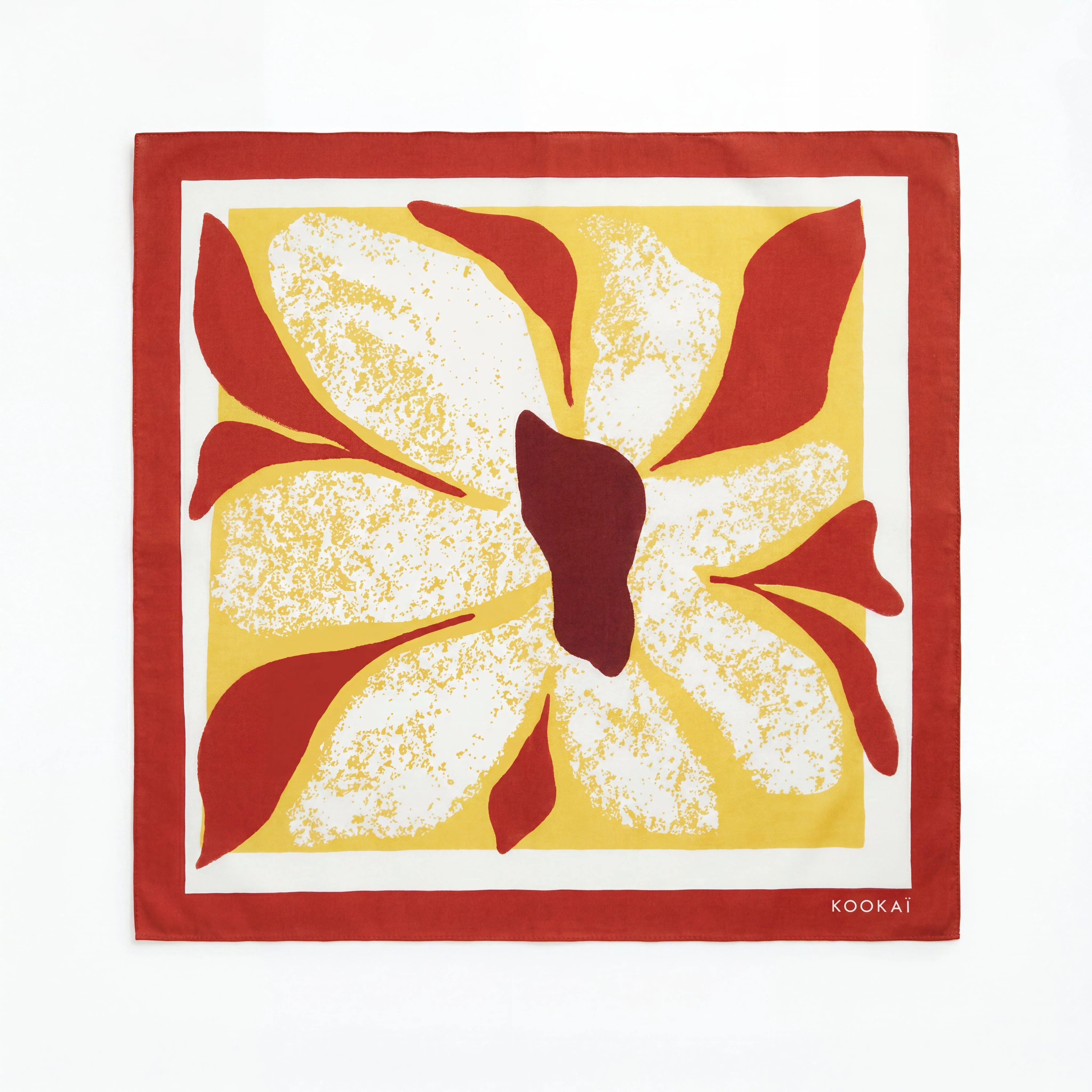 FOULARD COTON - CORAL - TERRACOTTA - Image 3