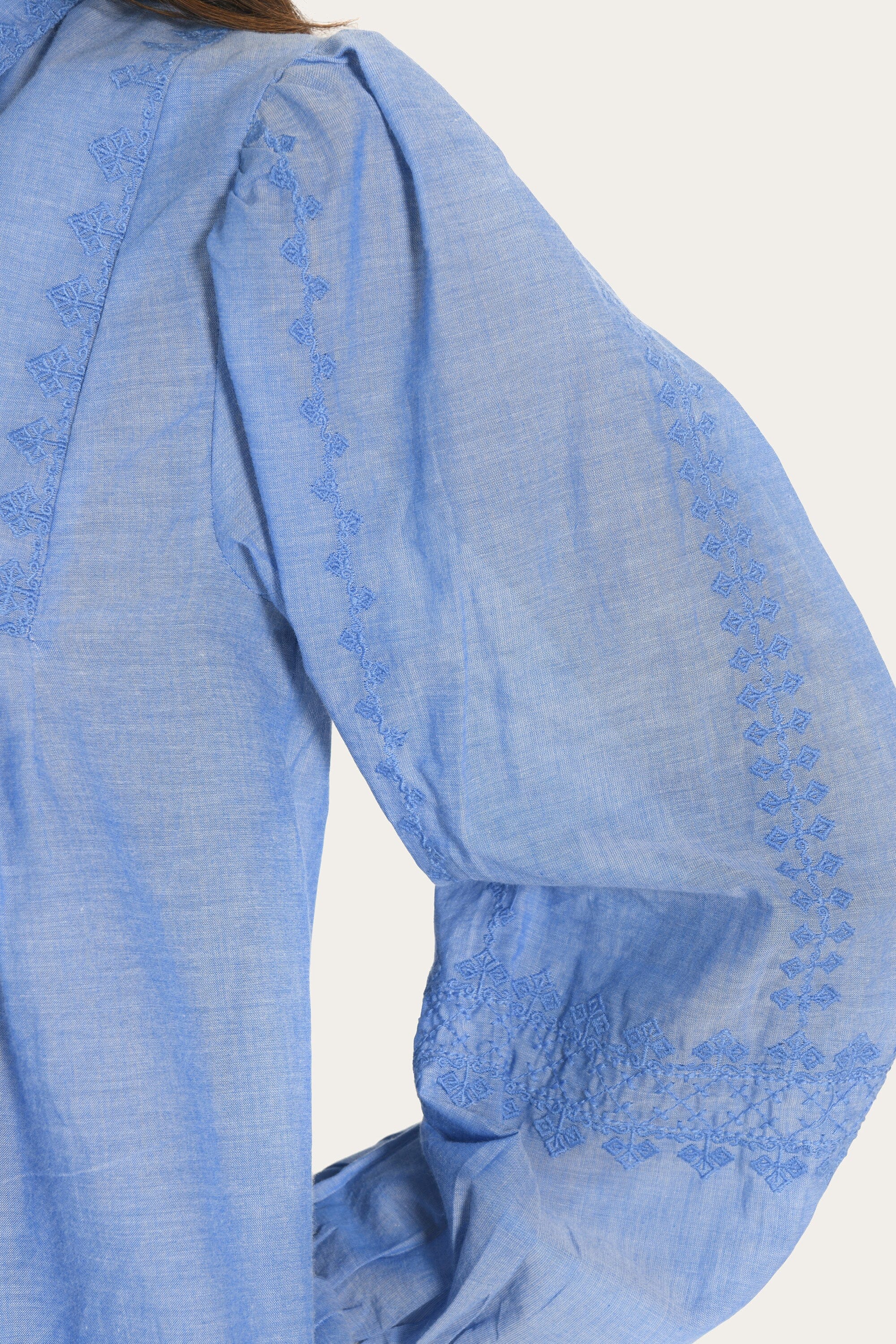 CHEMISIER BRODERIES - AICHA - CHAMBRAY - Image 6