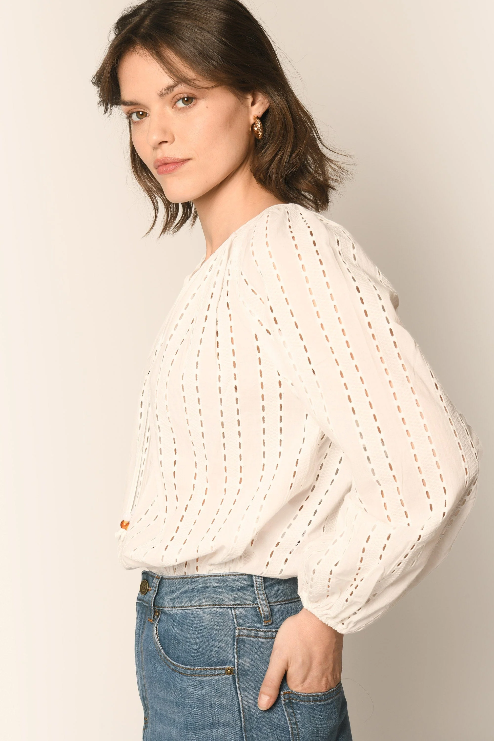 BLOUSE - BLANC - ANAELLE - Image 4