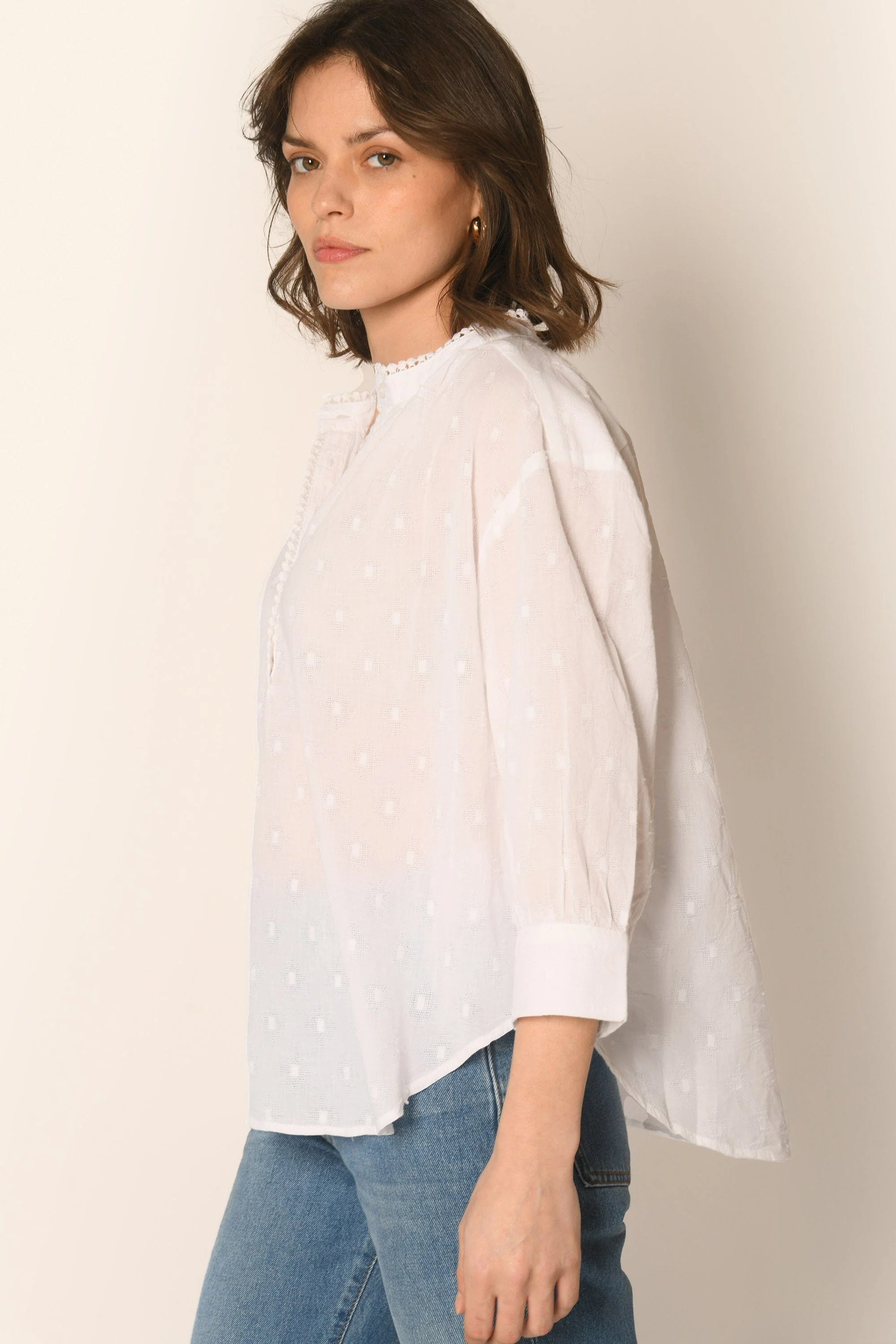 BLOUSE - BLANC - ASSAM - Image 3