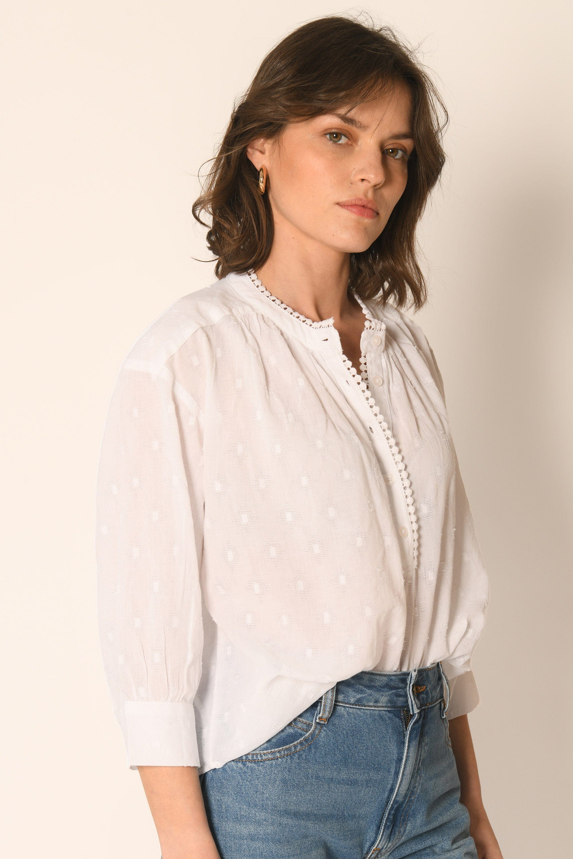 BLOUSE - BLANC - ASSAM - Image 4