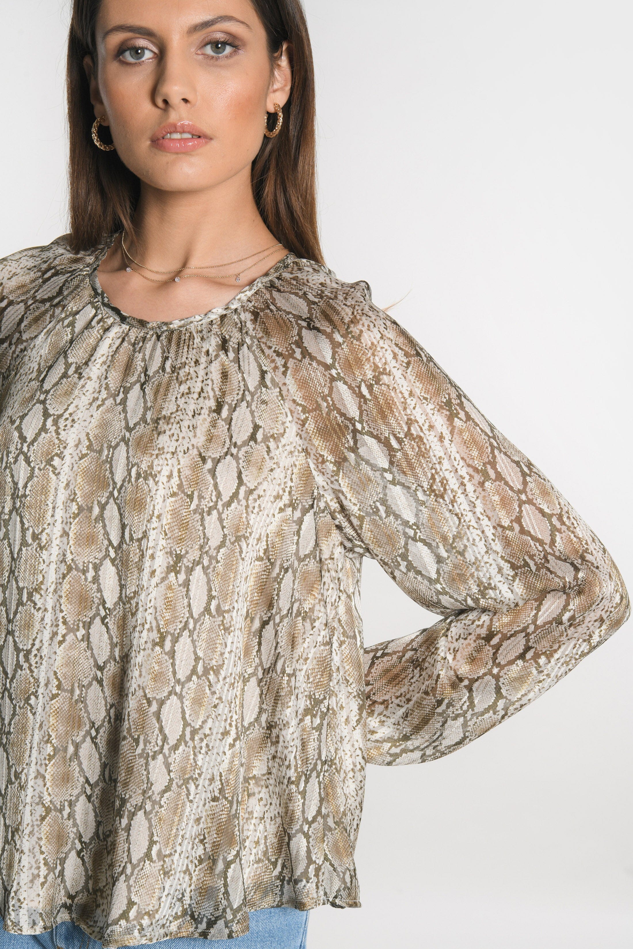 BLOUSE HENNA BEIGE - Image 3