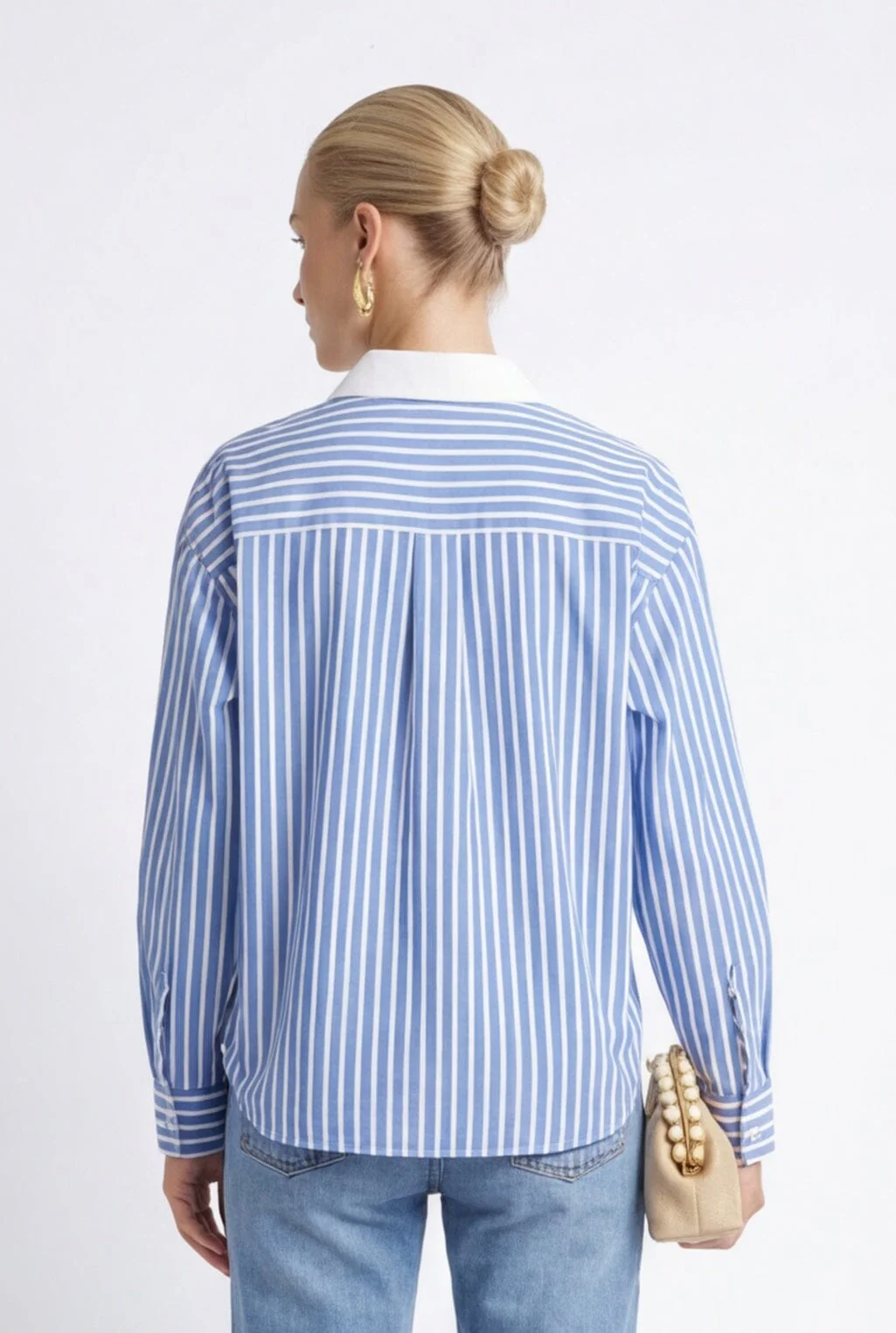CHEMISE COTON - CASSIUS - BLEU/BLANC - Image 4