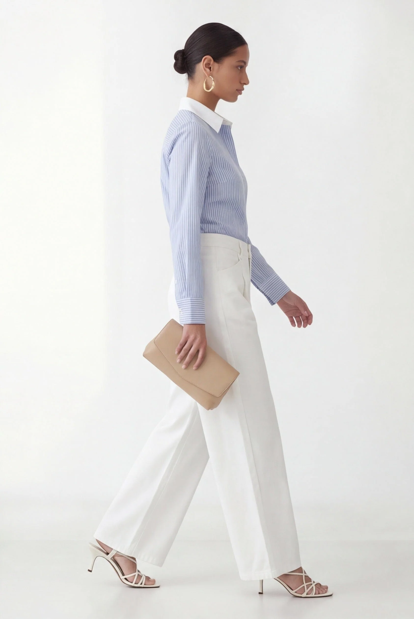 CHEMISE COTON - CASSIUS - BLEU CLAIR/BLANC - Image 3