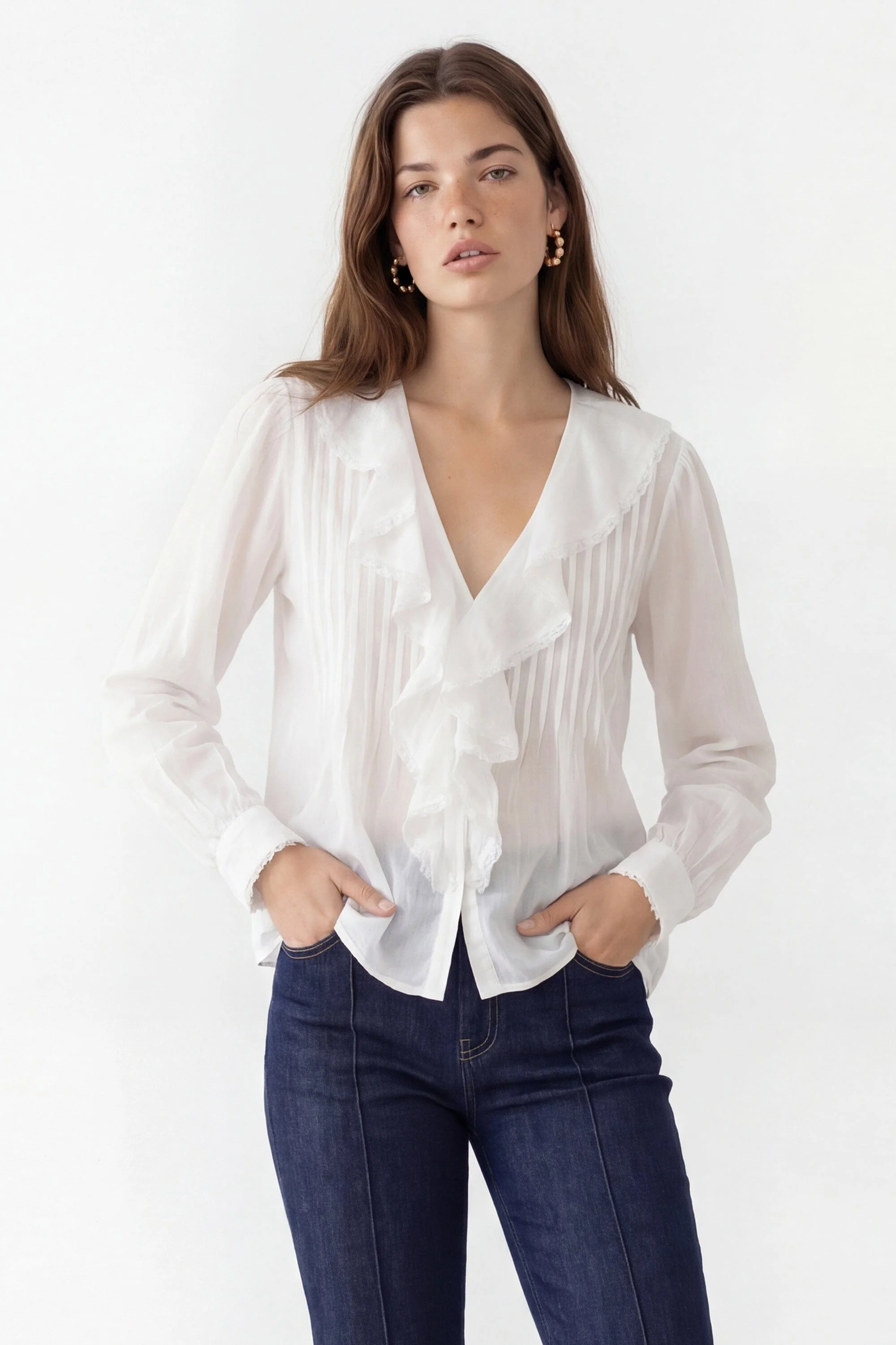 CHEMISIER BOHEME - CRESCENT - BLANC