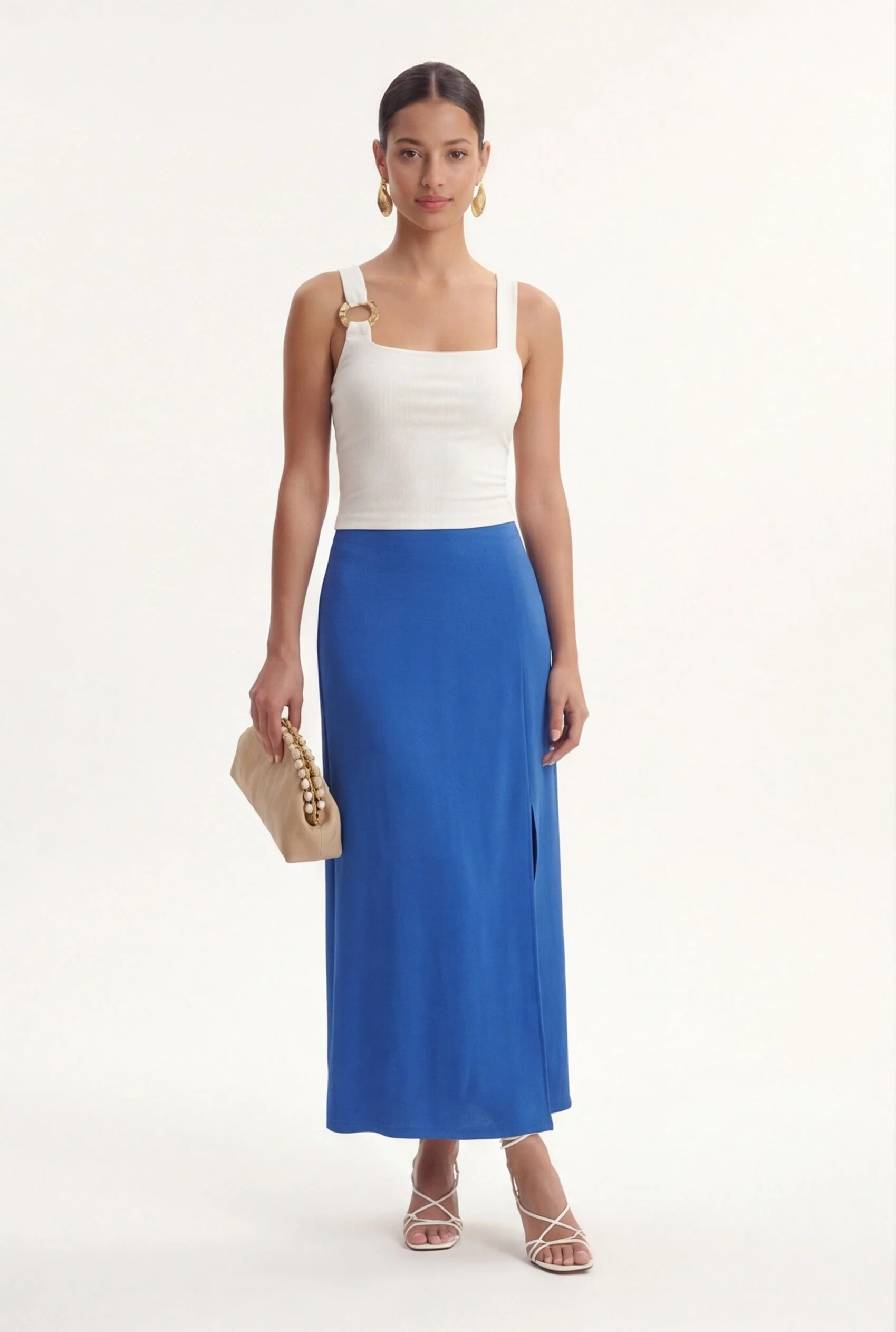 JUPE MIDI - CANDY - COBALT - Image 3