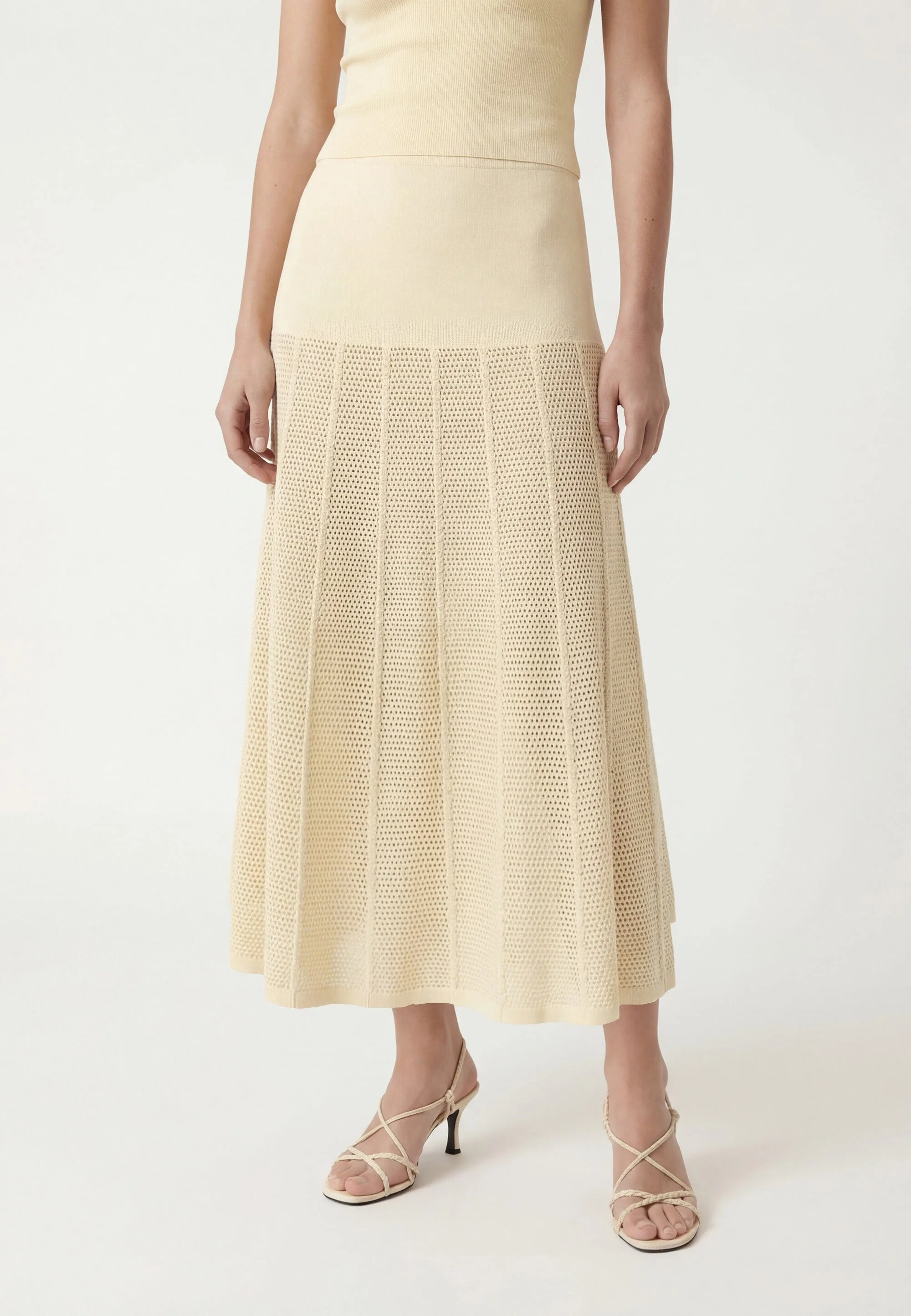 JUPE MIDI - CHARLEY - CREME - Image 3