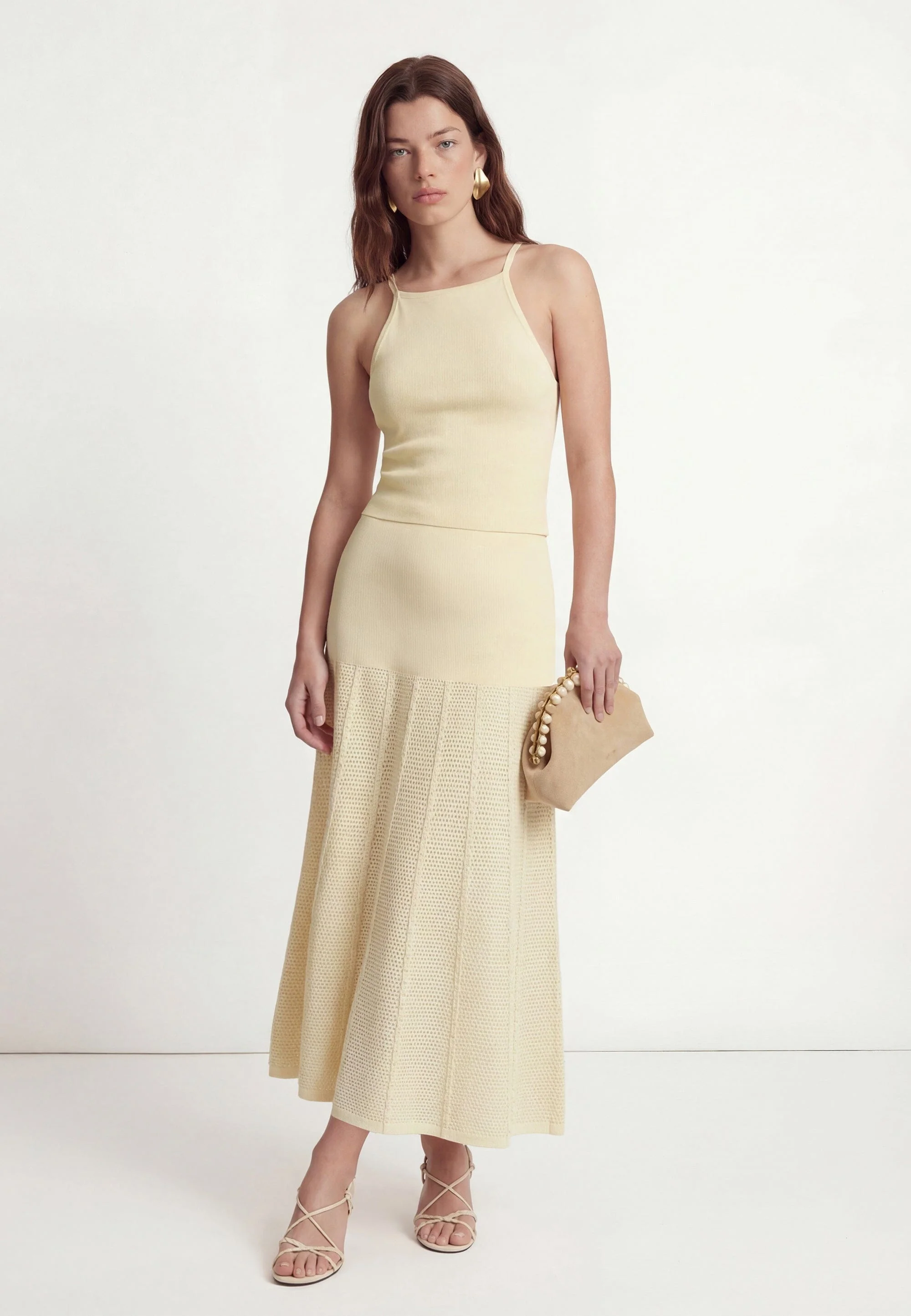 JUPE MIDI - CHARLEY - CREME - Image 4