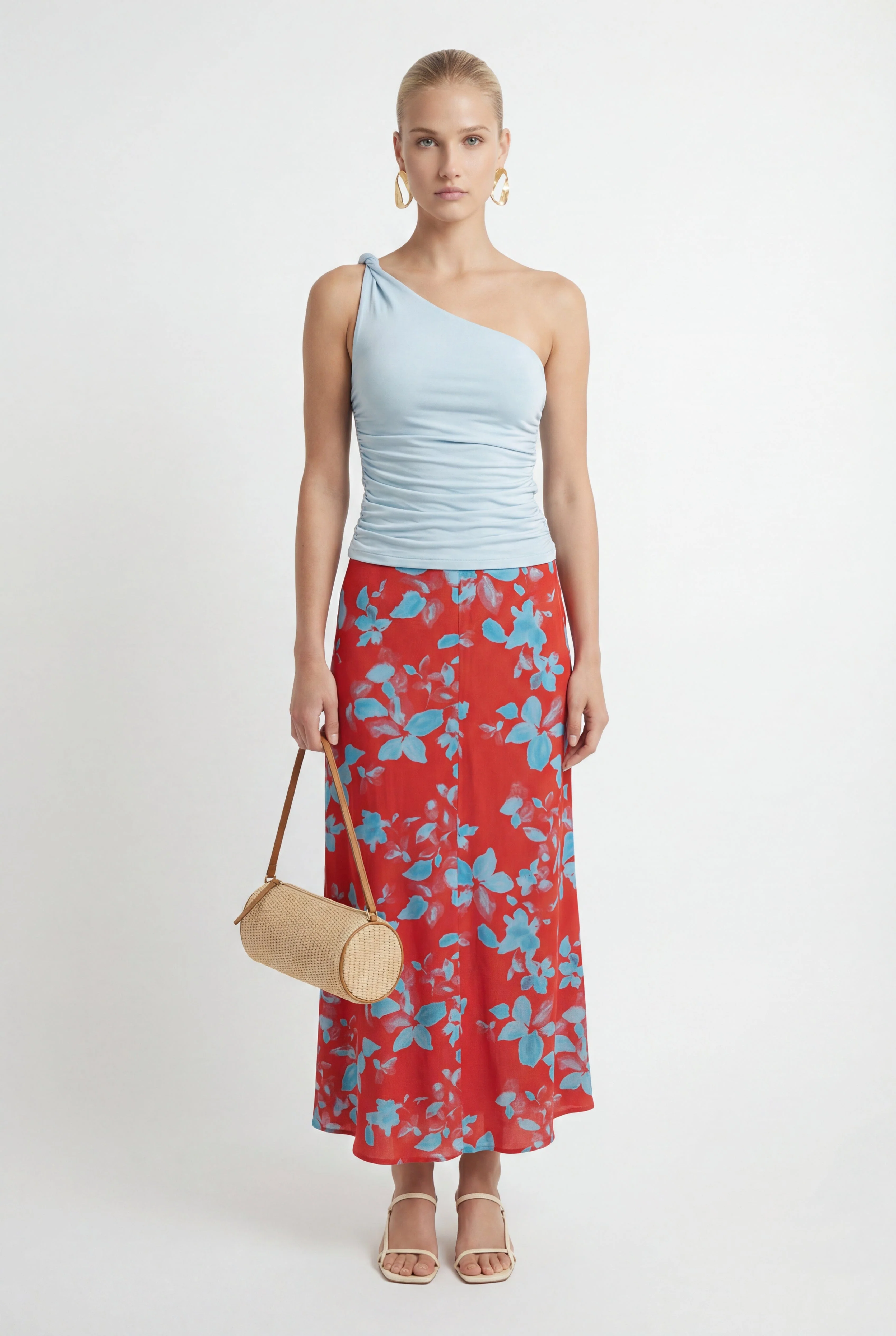 JUPE MIDI - CLARA - ROUGE - Image 2