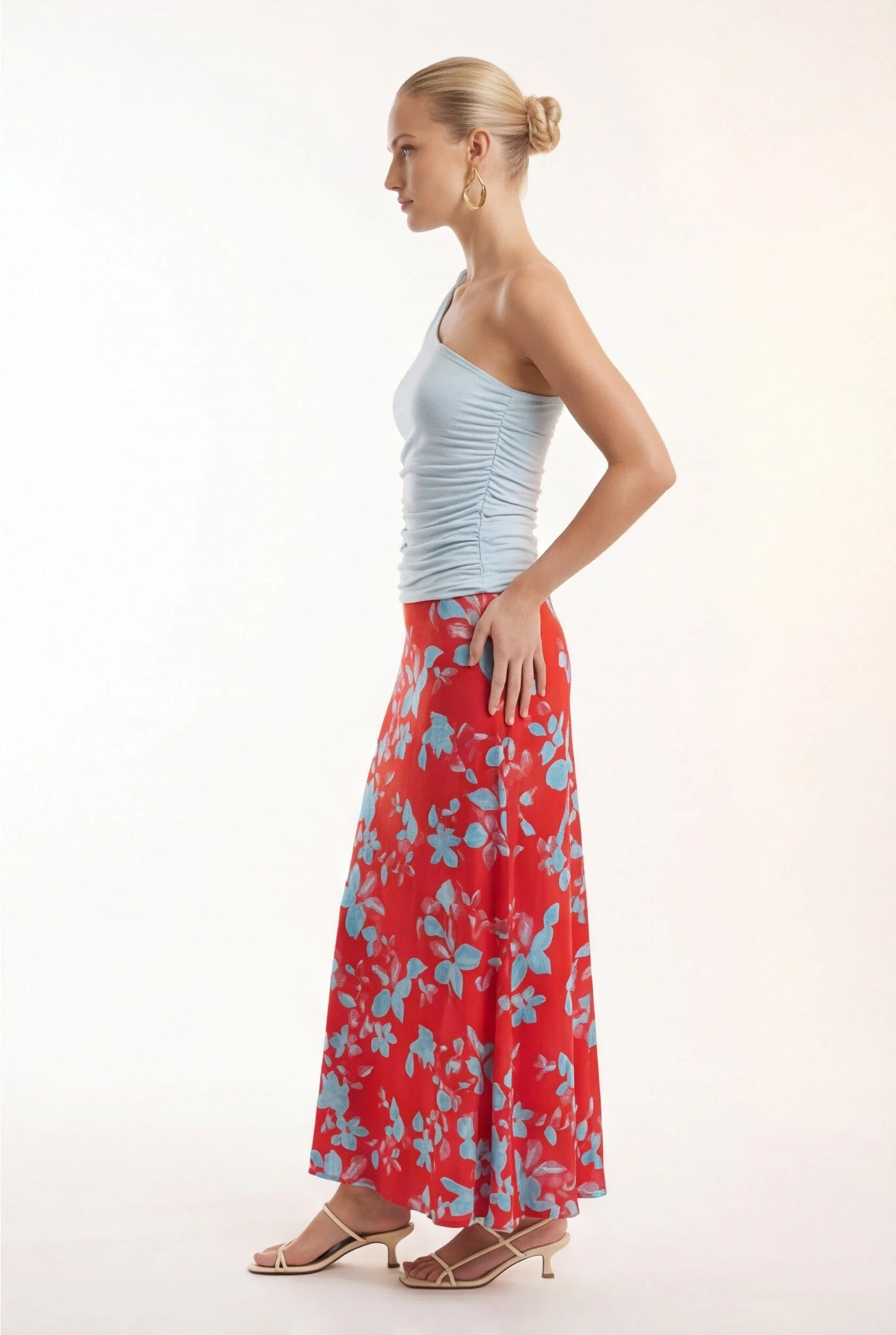 JUPE MIDI - CLARA - ROUGE - Image 3