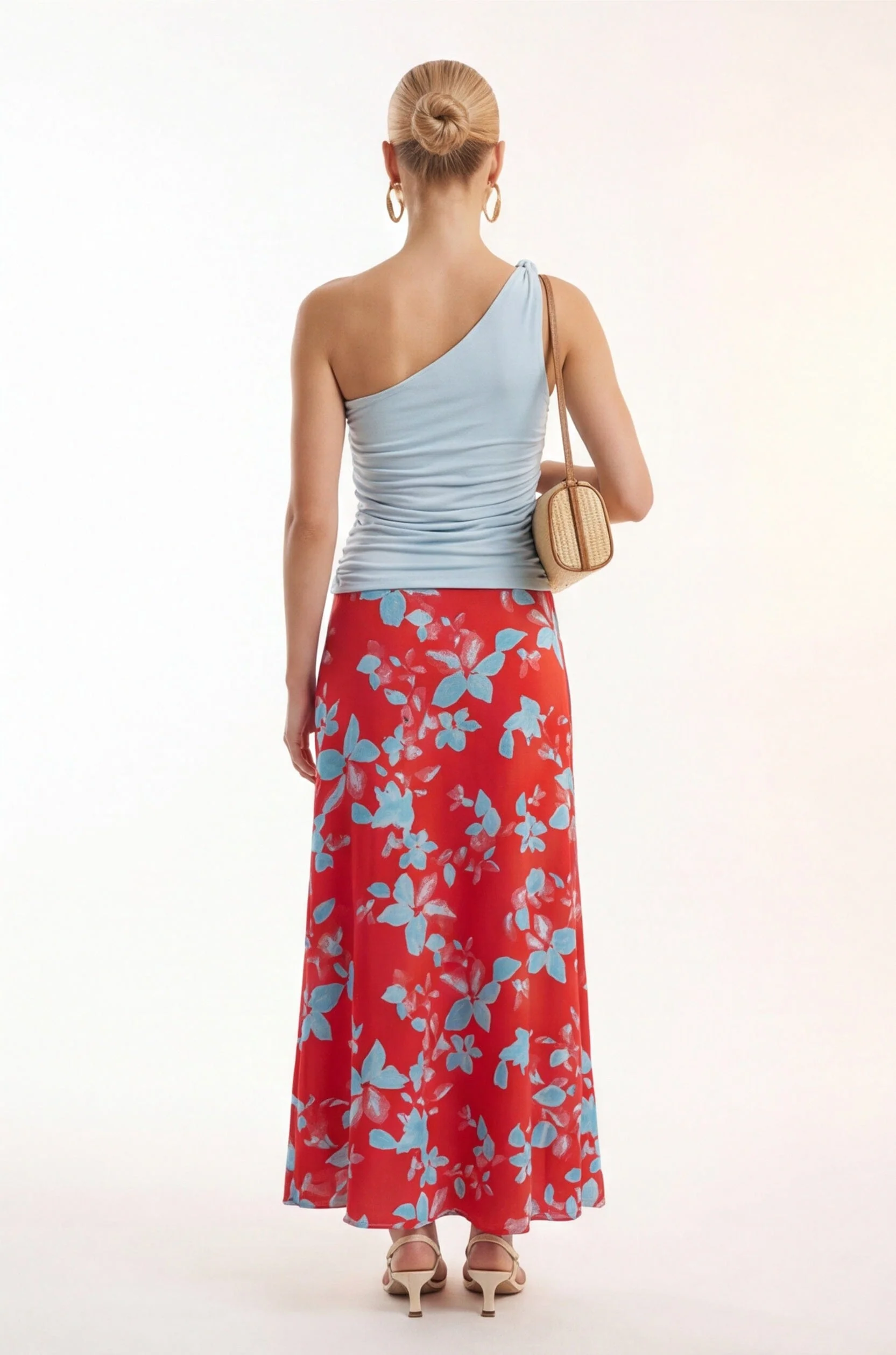 JUPE MIDI - CLARA - ROUGE - Image 4