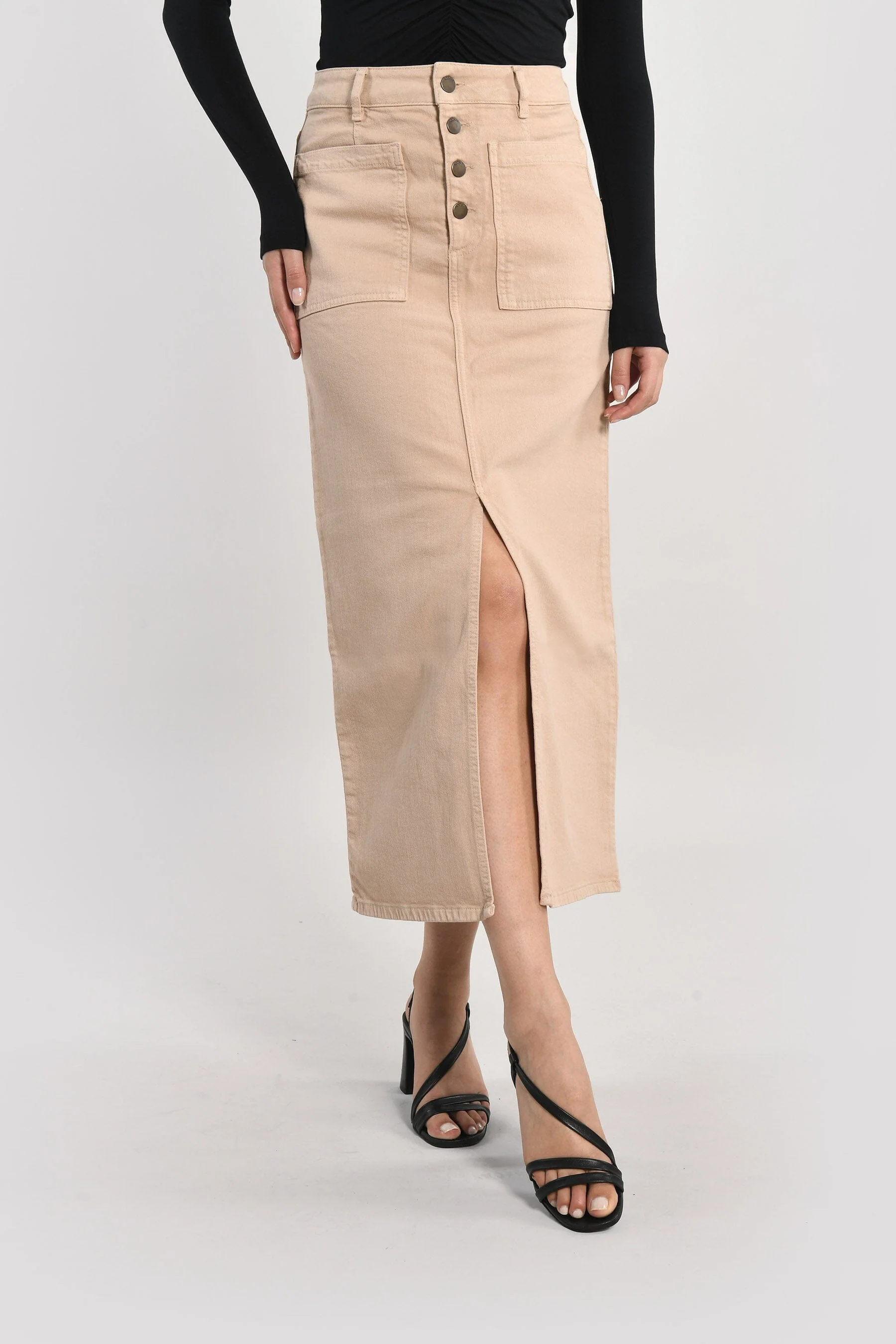JUPE MIDI SPORTSWEAR THADEE CAMEL - Image 3
