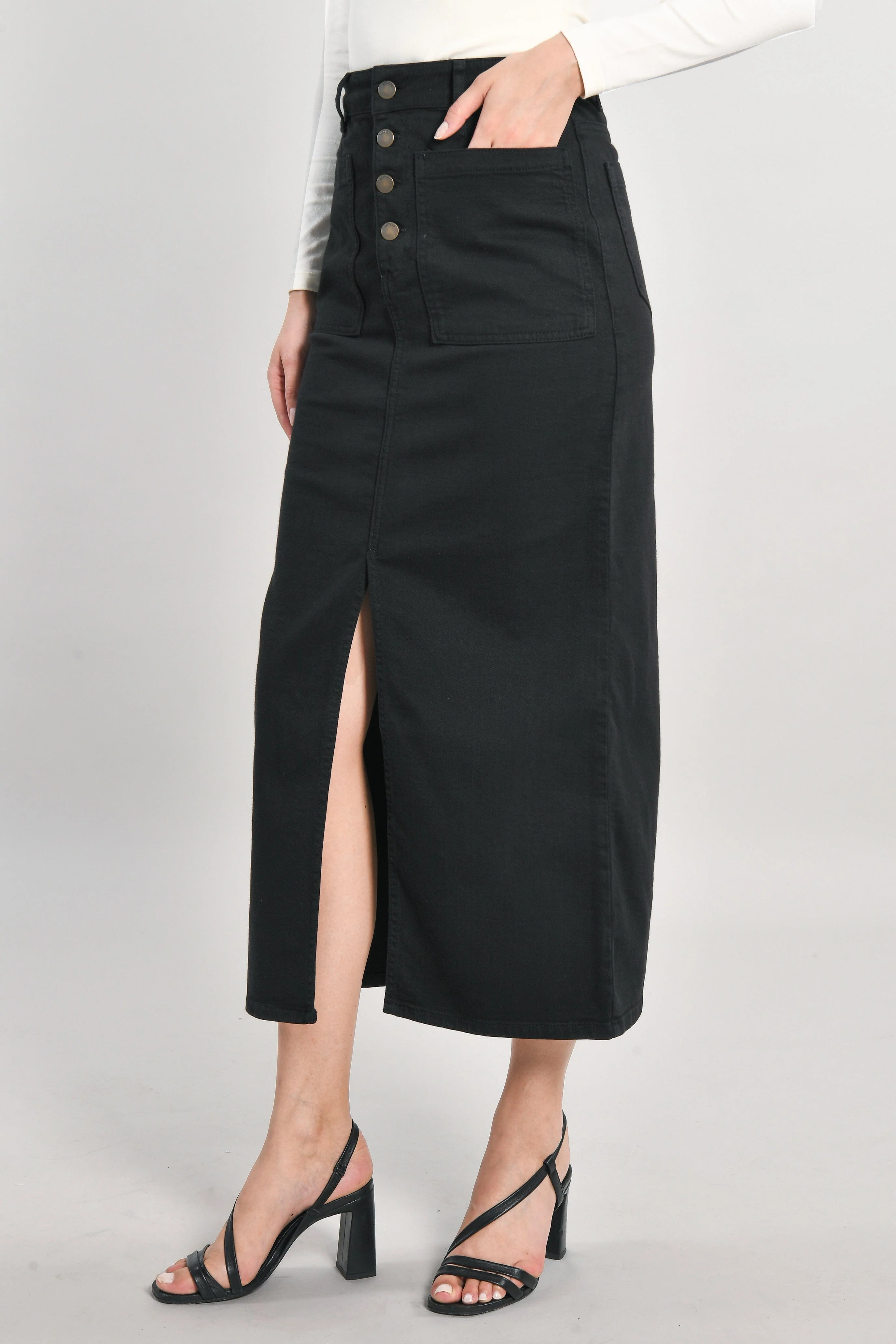 JUPE MIDI SPORTSWEAR THADEE NOIR - Image 3