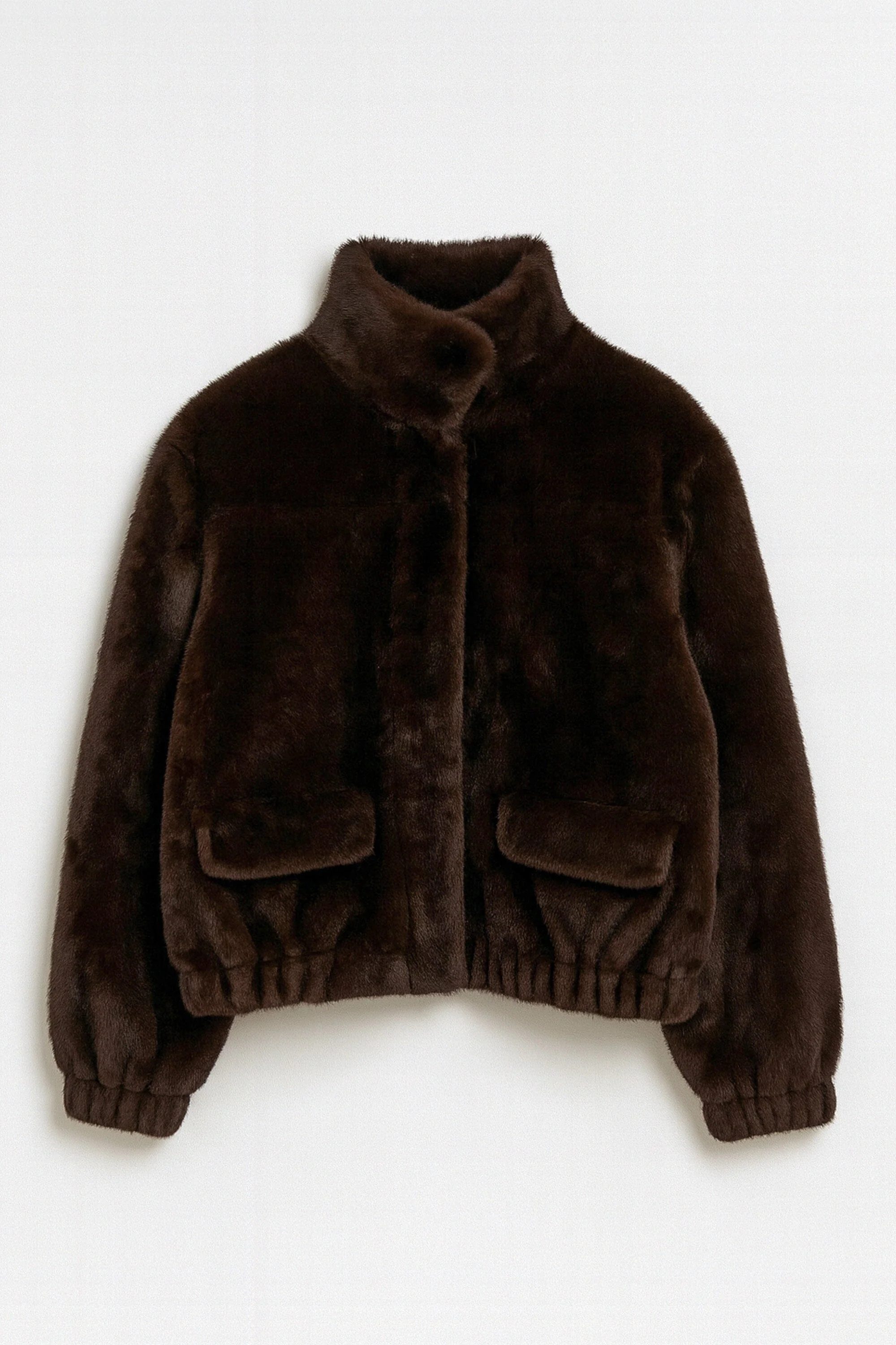 BLOUSON FAUX FUR - MARINA - CHOCO - Image 6