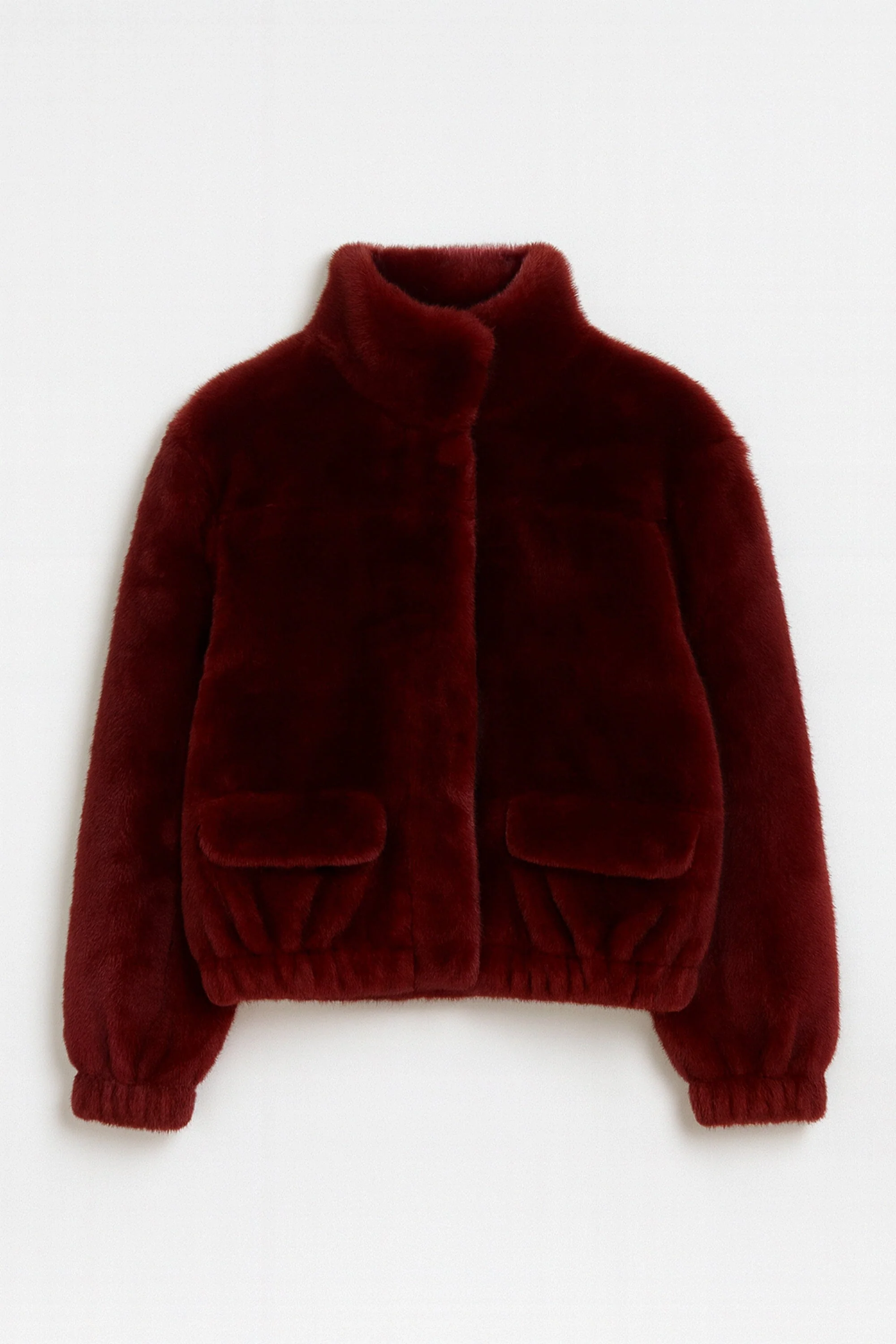 BLOUSON FAUX FUR - MARINA - LIE DE VIN - Image 6