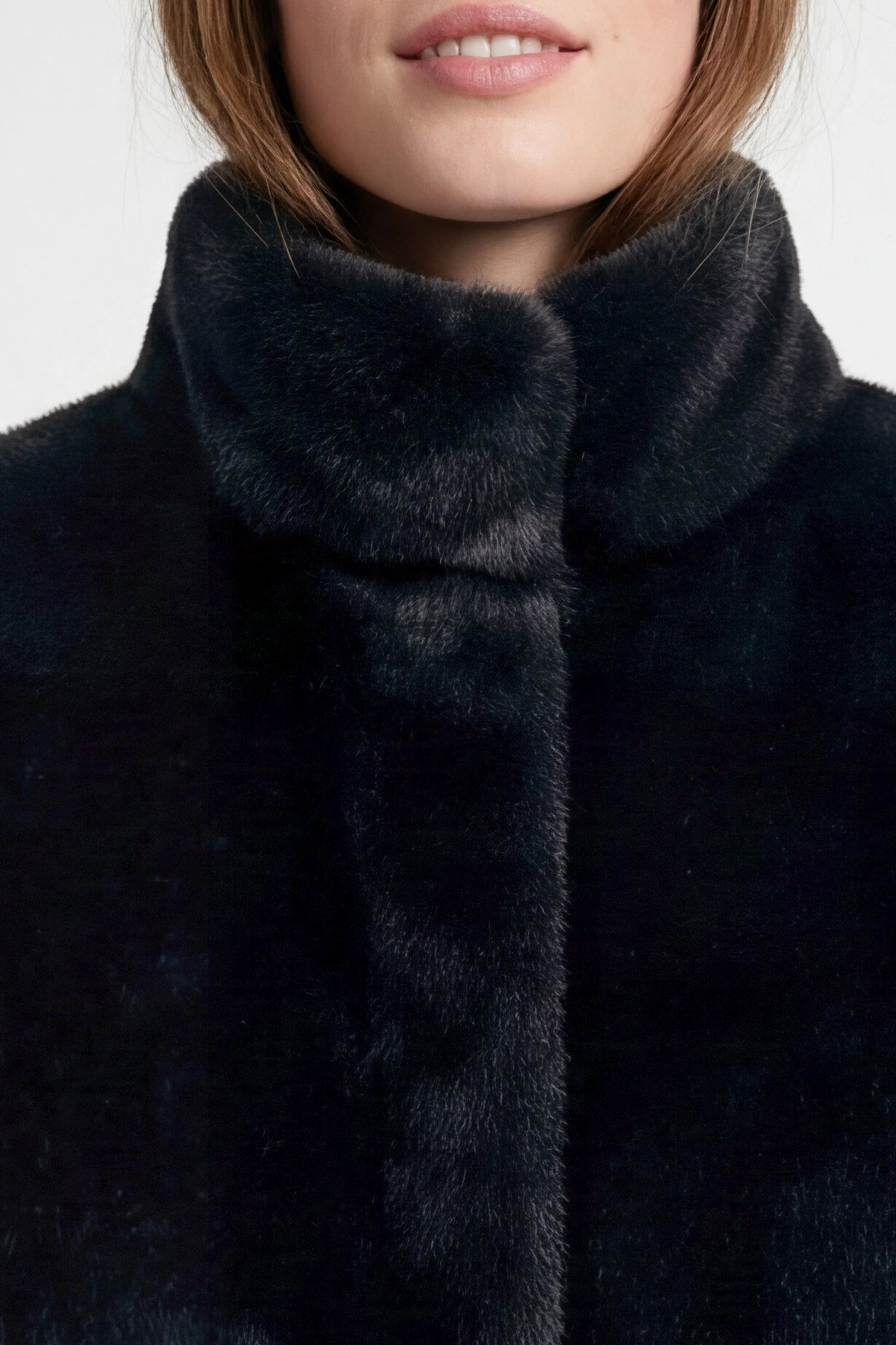 BLOUSON FAUX FUR - MARINA - NOIR - Image 5