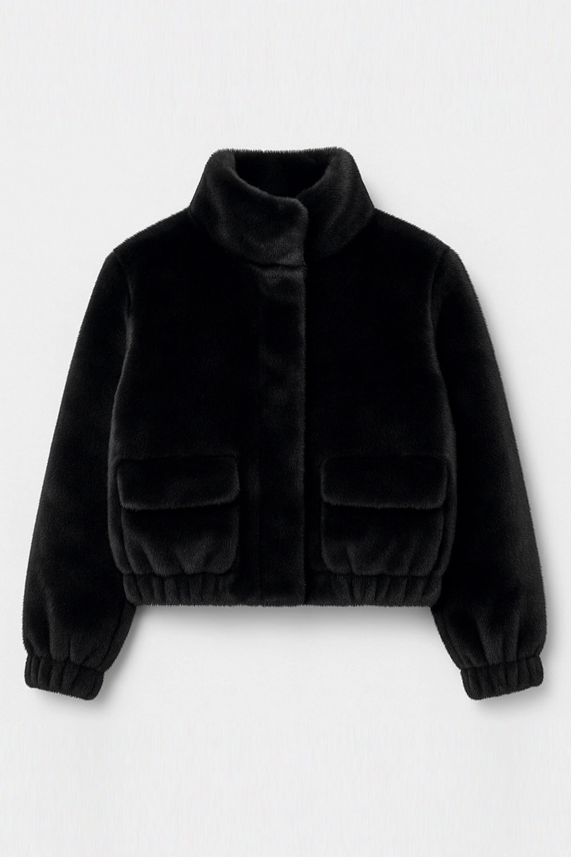 BLOUSON FAUX FUR - MARINA - NOIR - Image 7