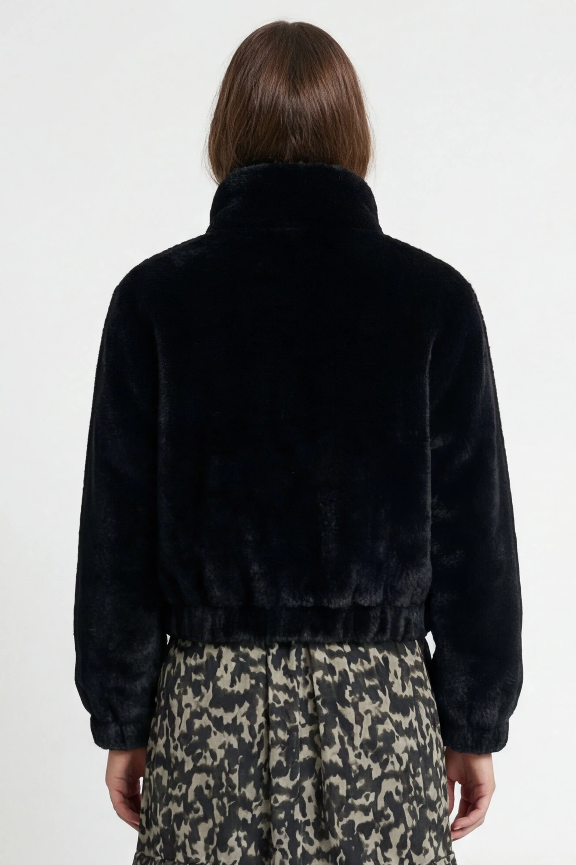 BLOUSON FAUX FUR - MARINA - NOIR - Image 8