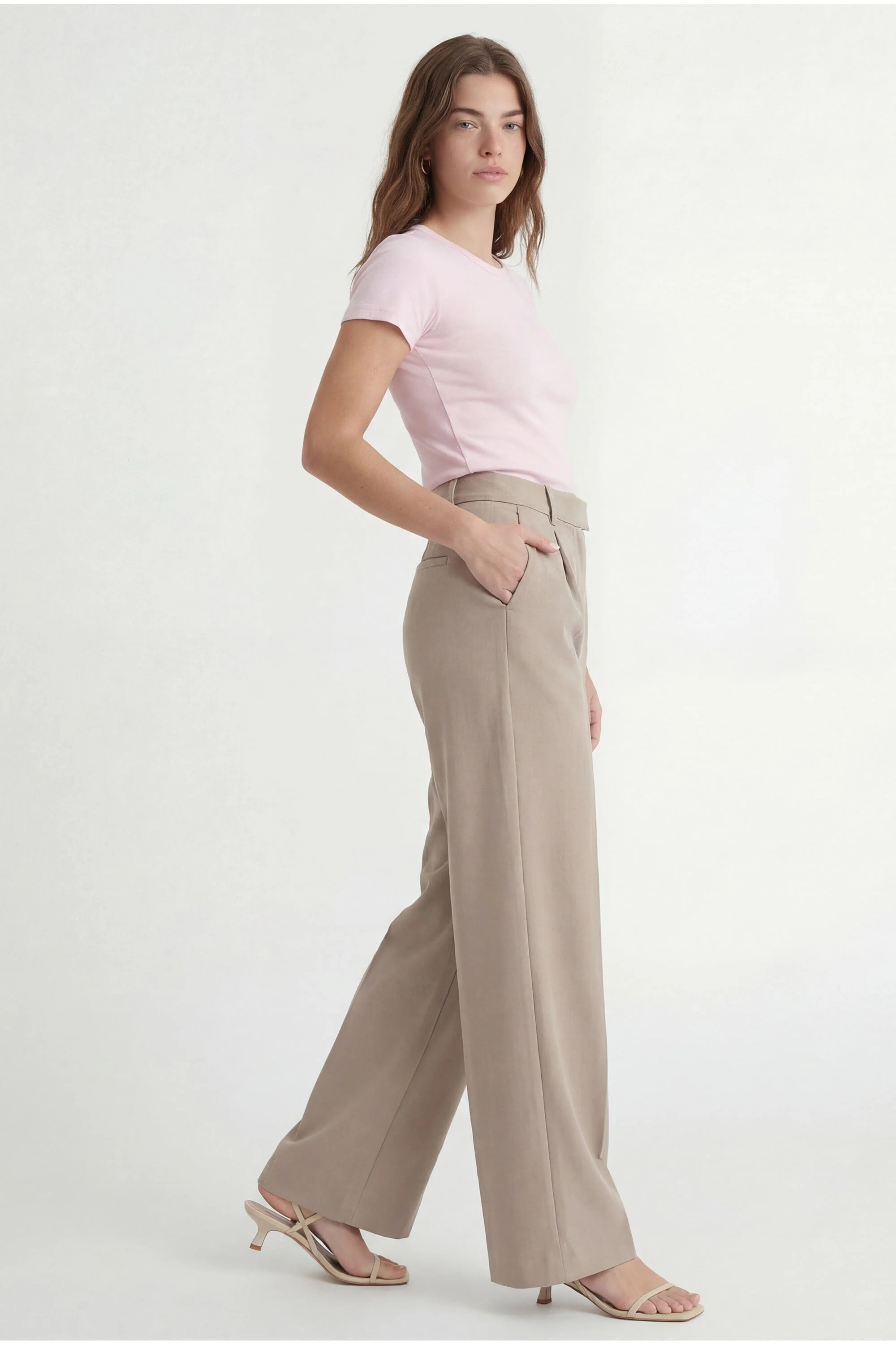 PANTALON LARGE - CAVELL - BEIGE - Image 4