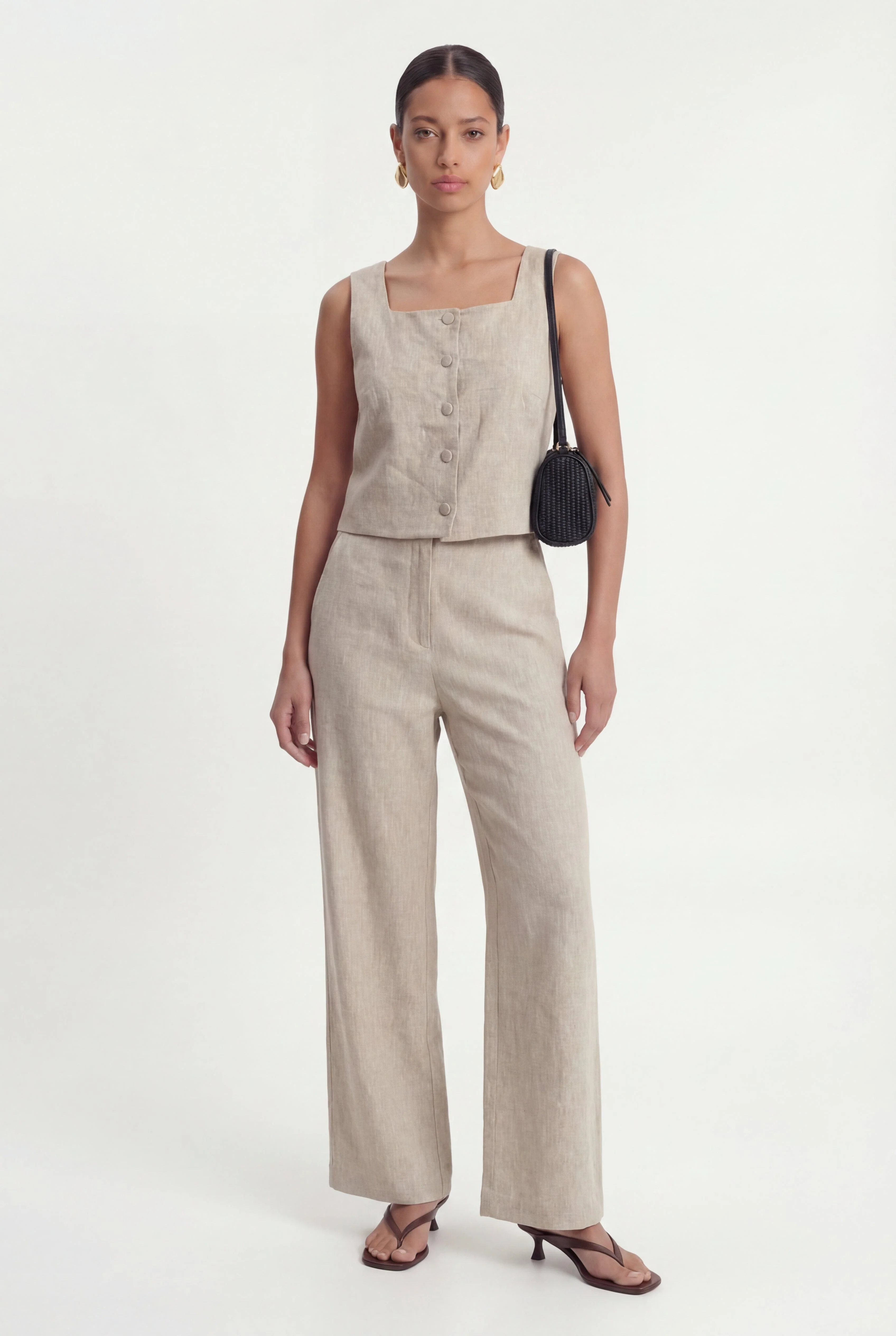 PANTALON LIN - CHELSEA - NATUREL - Image 3