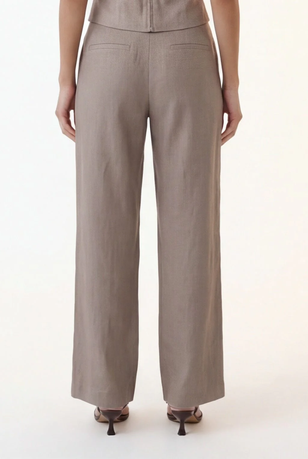 PANTALON LIN - CHELSEA - TAUPE - Image 3