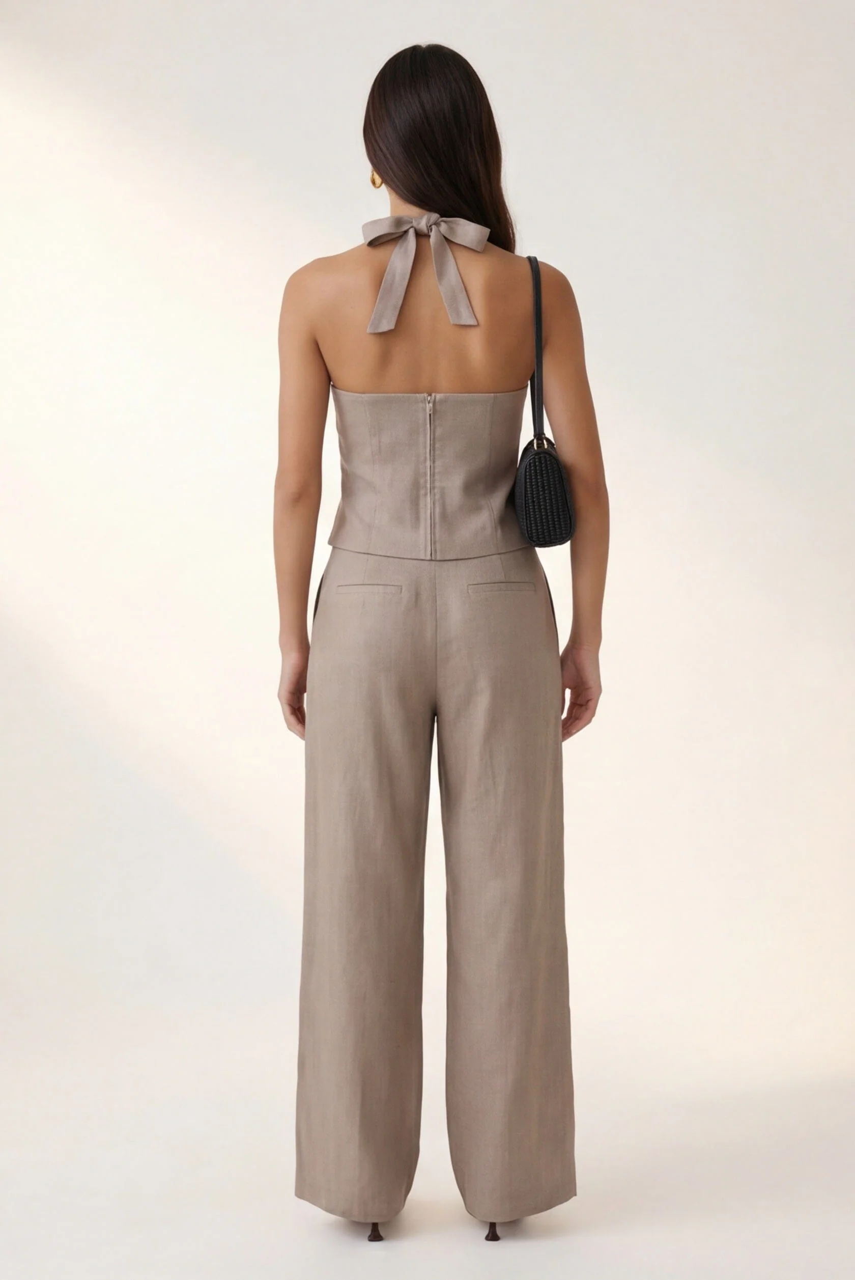 PANTALON LIN - CHELSEA - TAUPE - Image 4