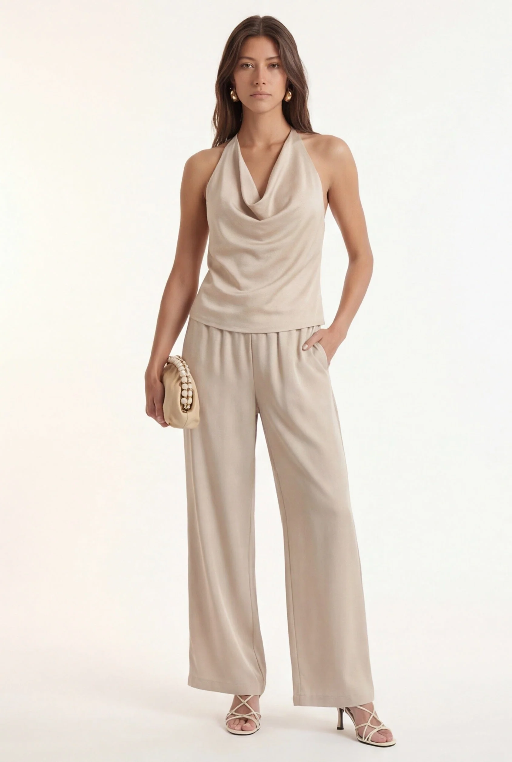 PANTALON FLUIDE - CRYSTAL - BEIGE