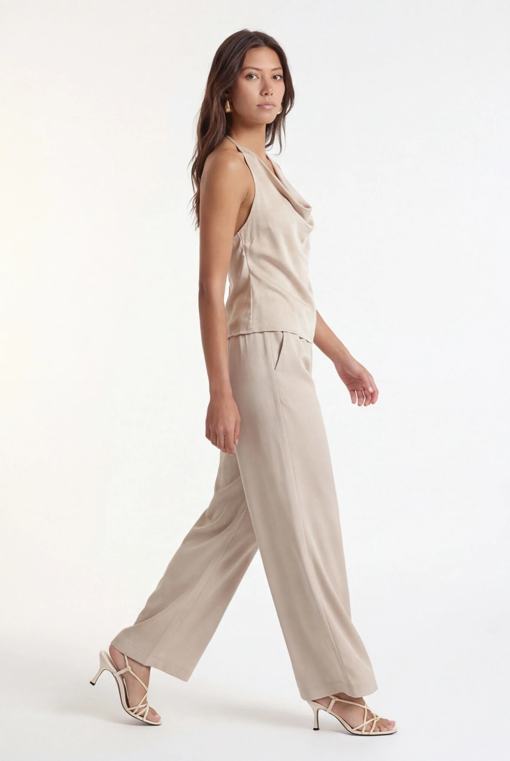 PANTALON FLUIDE - CRYSTAL - BEIGE - Image 2