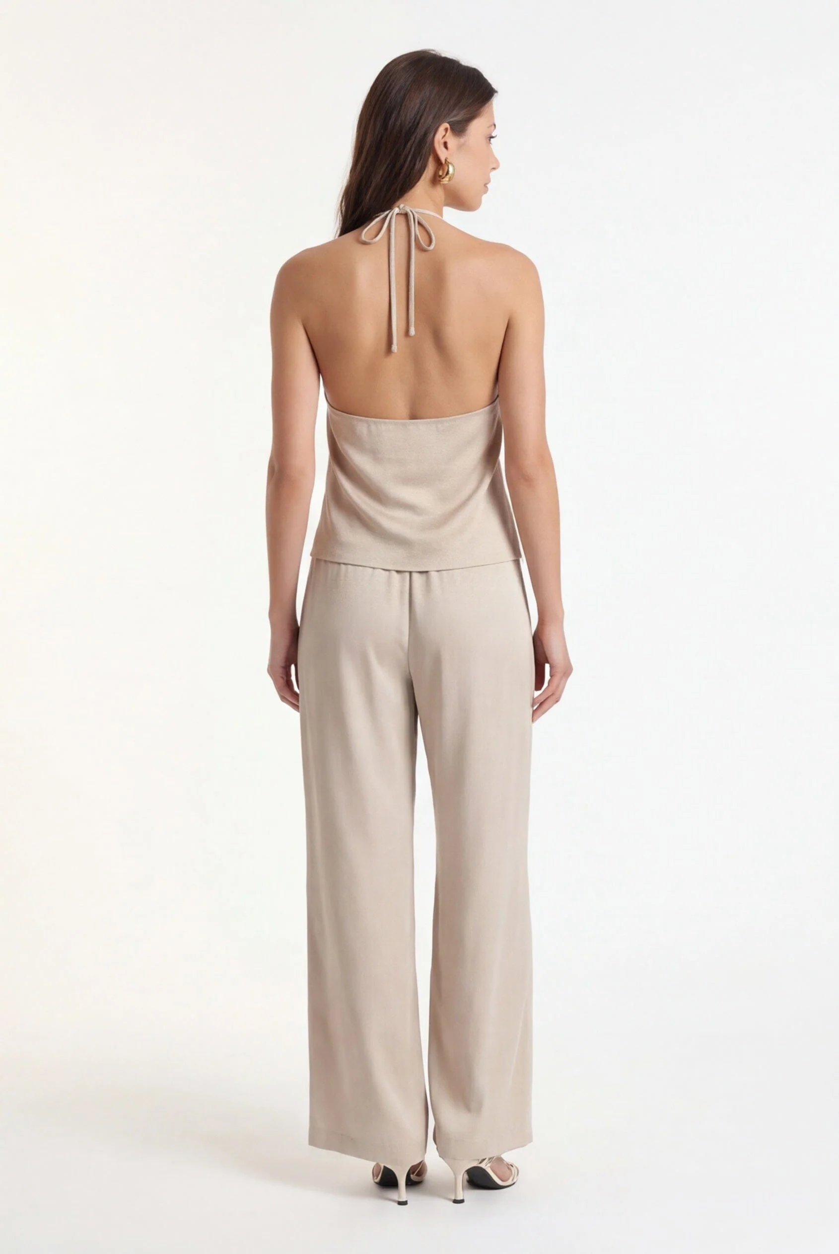 PANTALON FLUIDE - CRYSTAL - BEIGE - Image 3