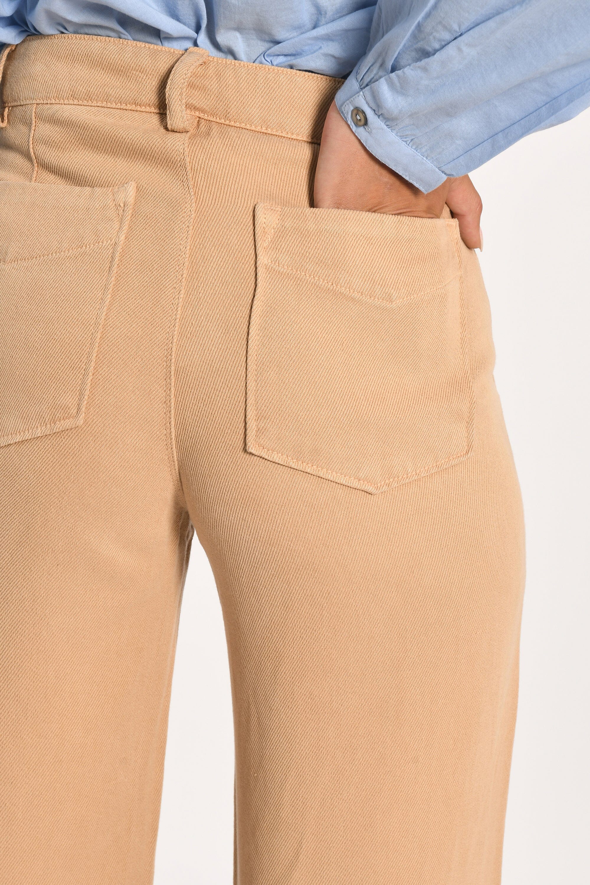 PANTALON LARGE TENCEL SUN BEIGE - Image 5
