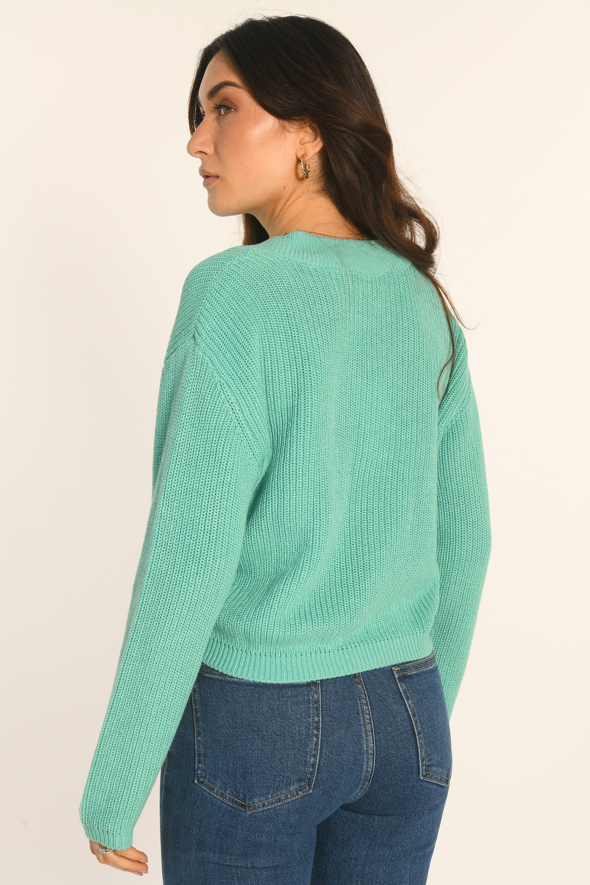 PULL COL V - AQUA - ARVID - Image 6