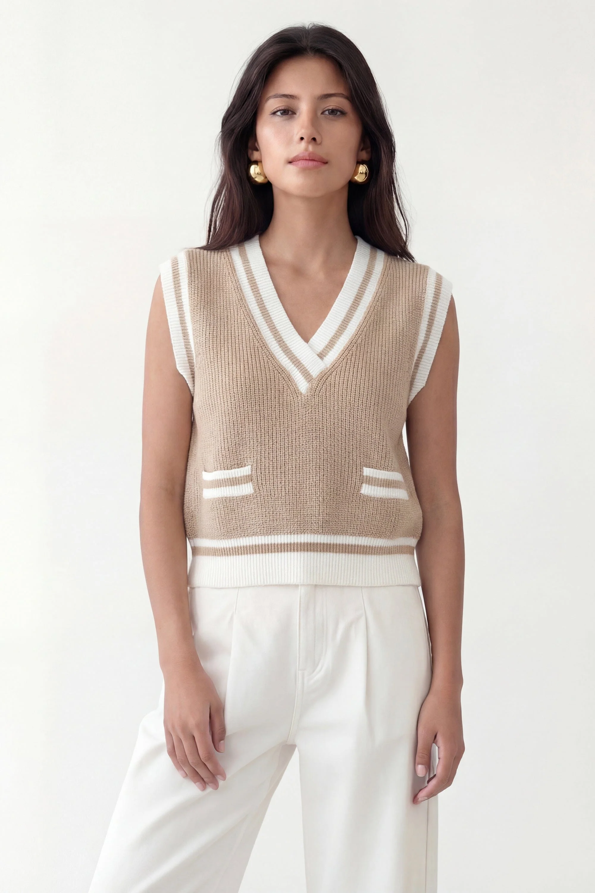 PULL SANS MANCHES - CALLIE - BEIGE/ECRU - Image 3