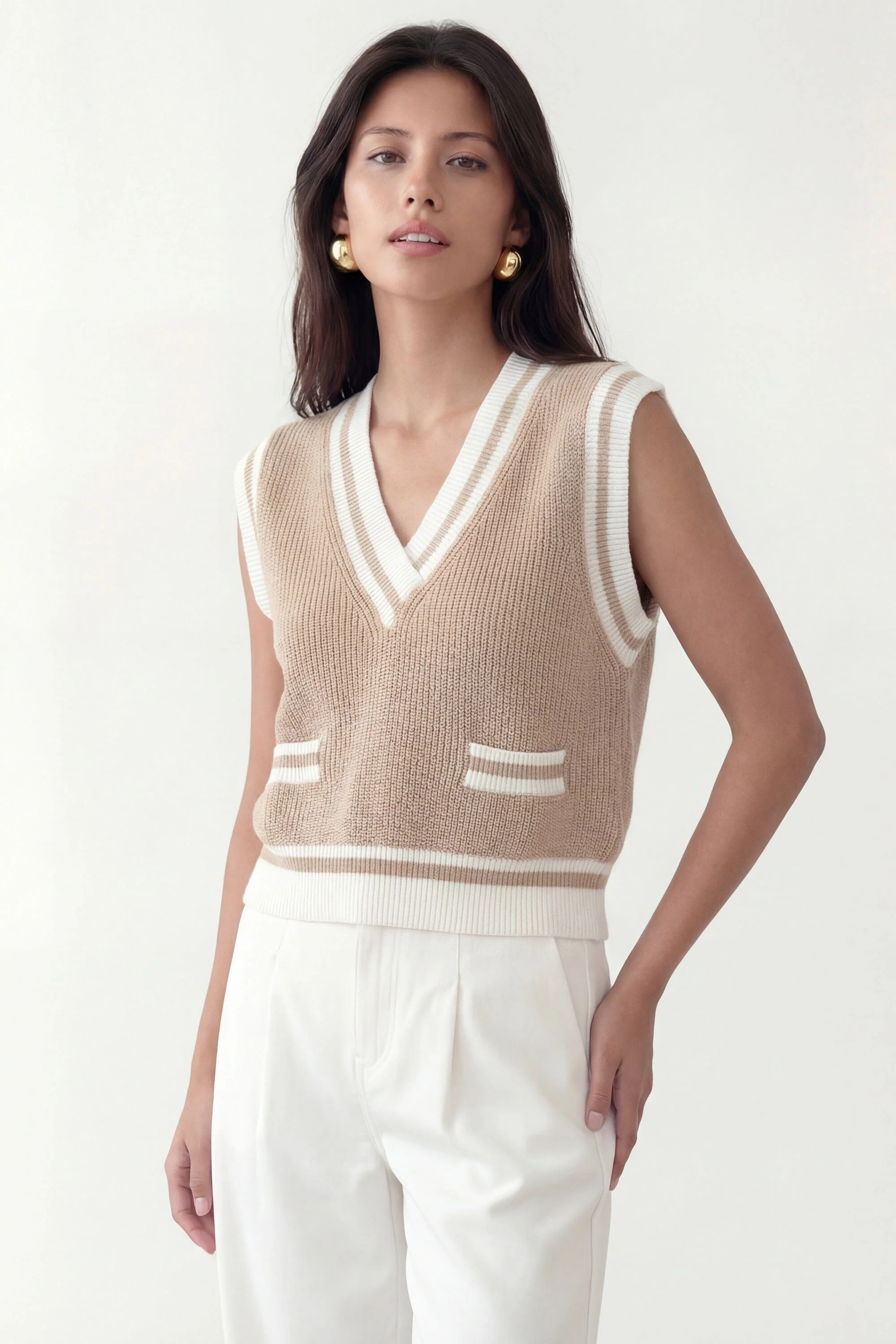 PULL SANS MANCHES - CALLIE - BEIGE/ECRU - Image 4