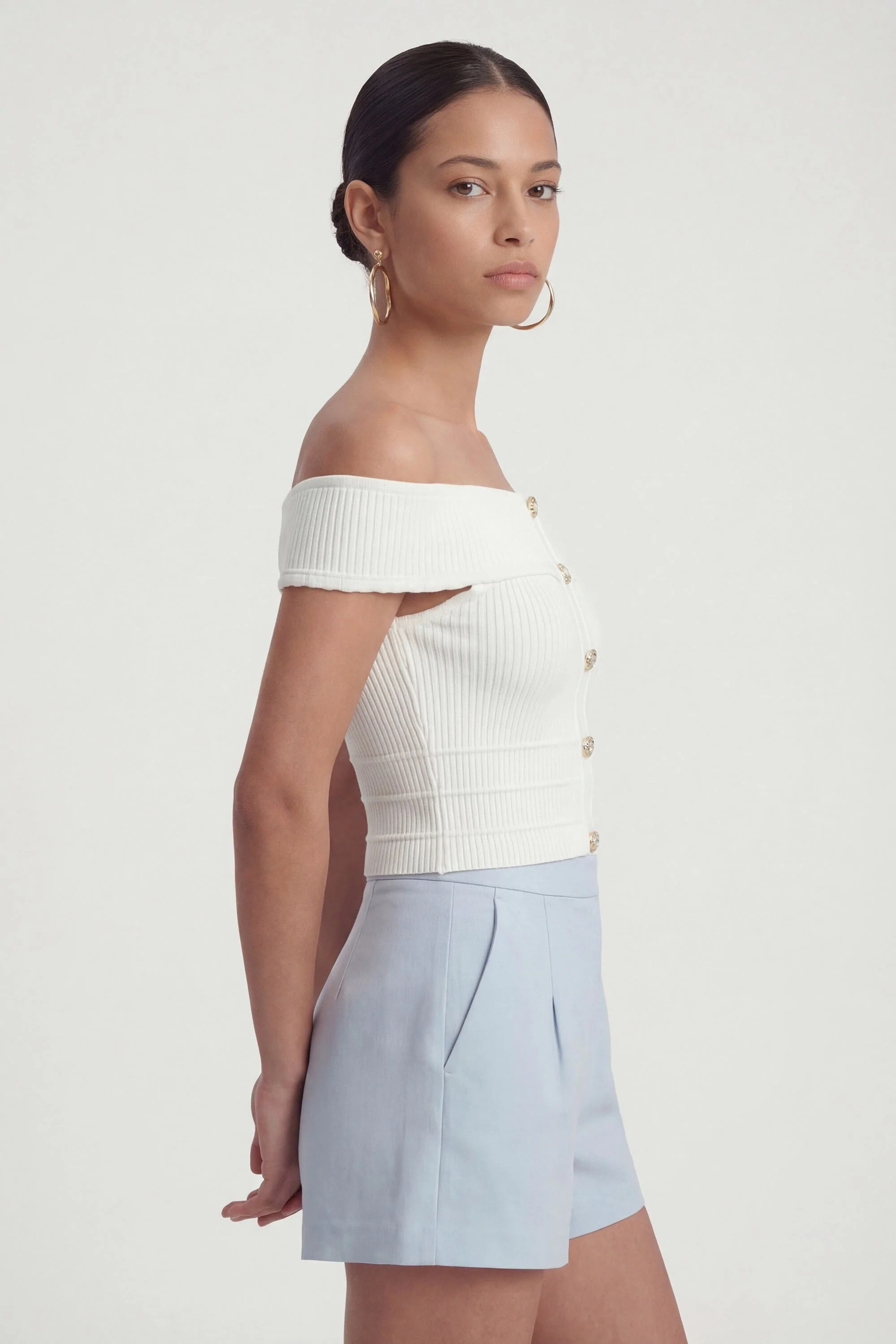 PULL COL BARDOT - CHRISTEN - ECRU - Image 3