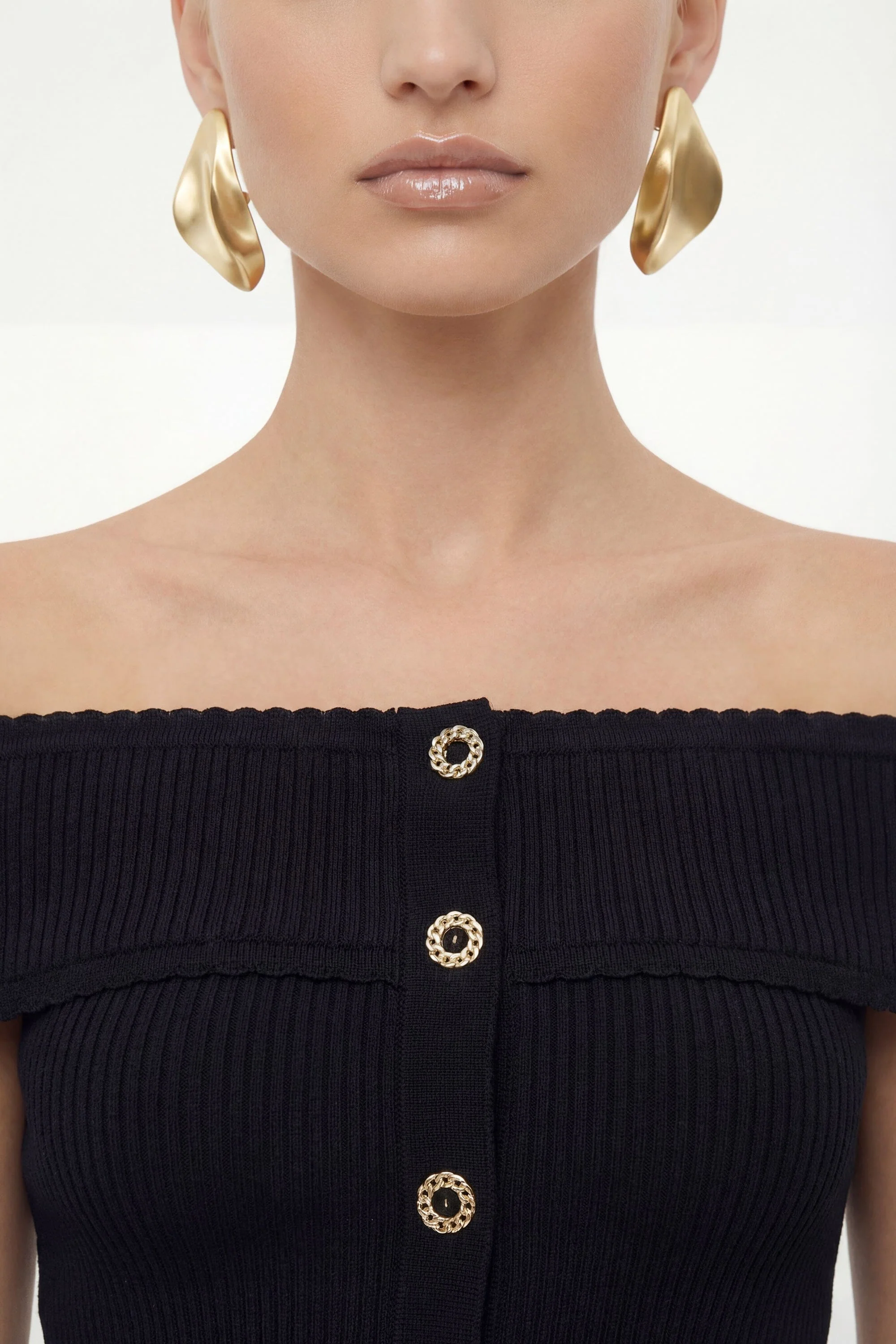 PULL COL BARDOT - CHRISTEN - NOIR - Image 4