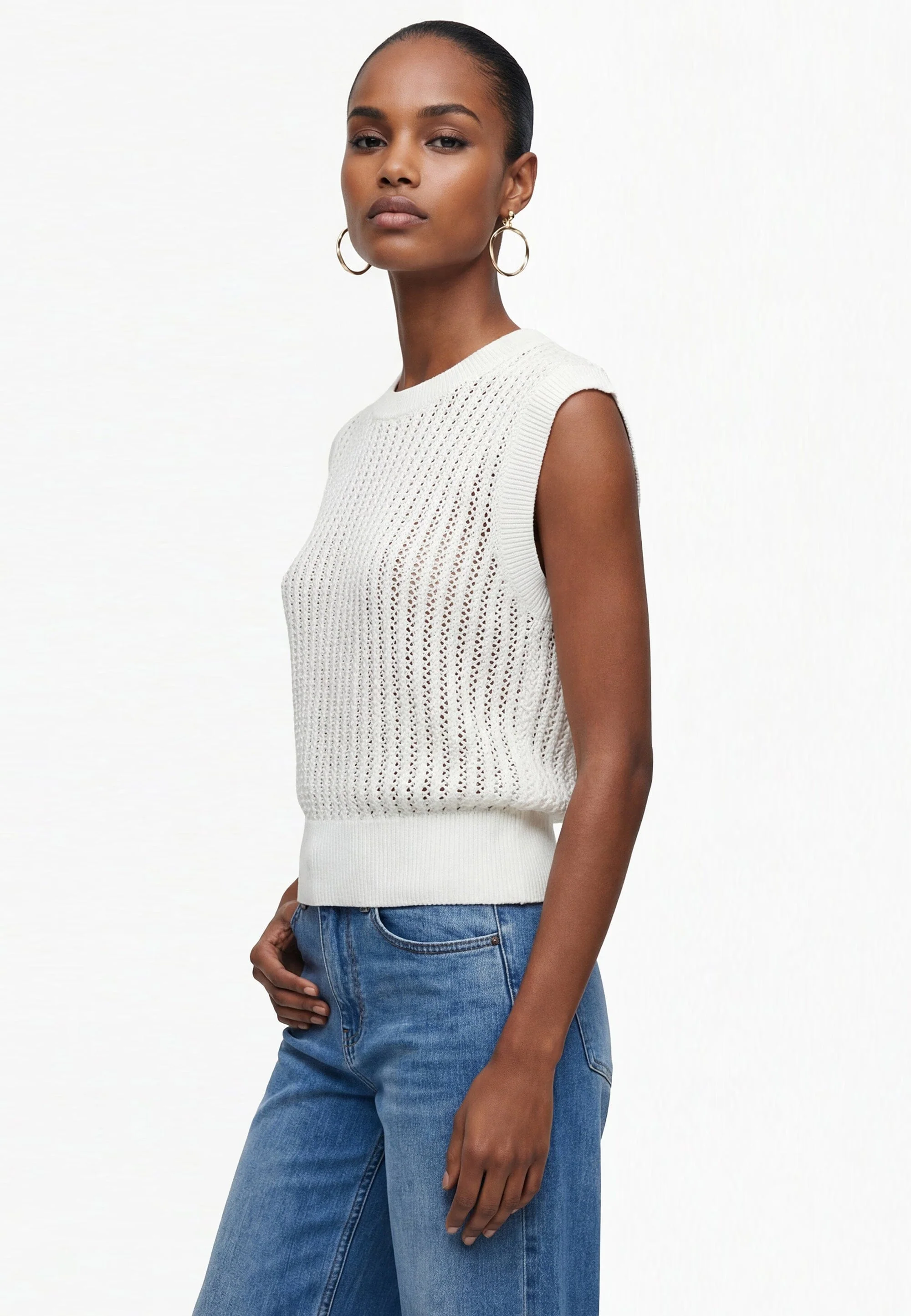 PULL SANS MANCHE - CLOVIS - ECRU - Image 3
