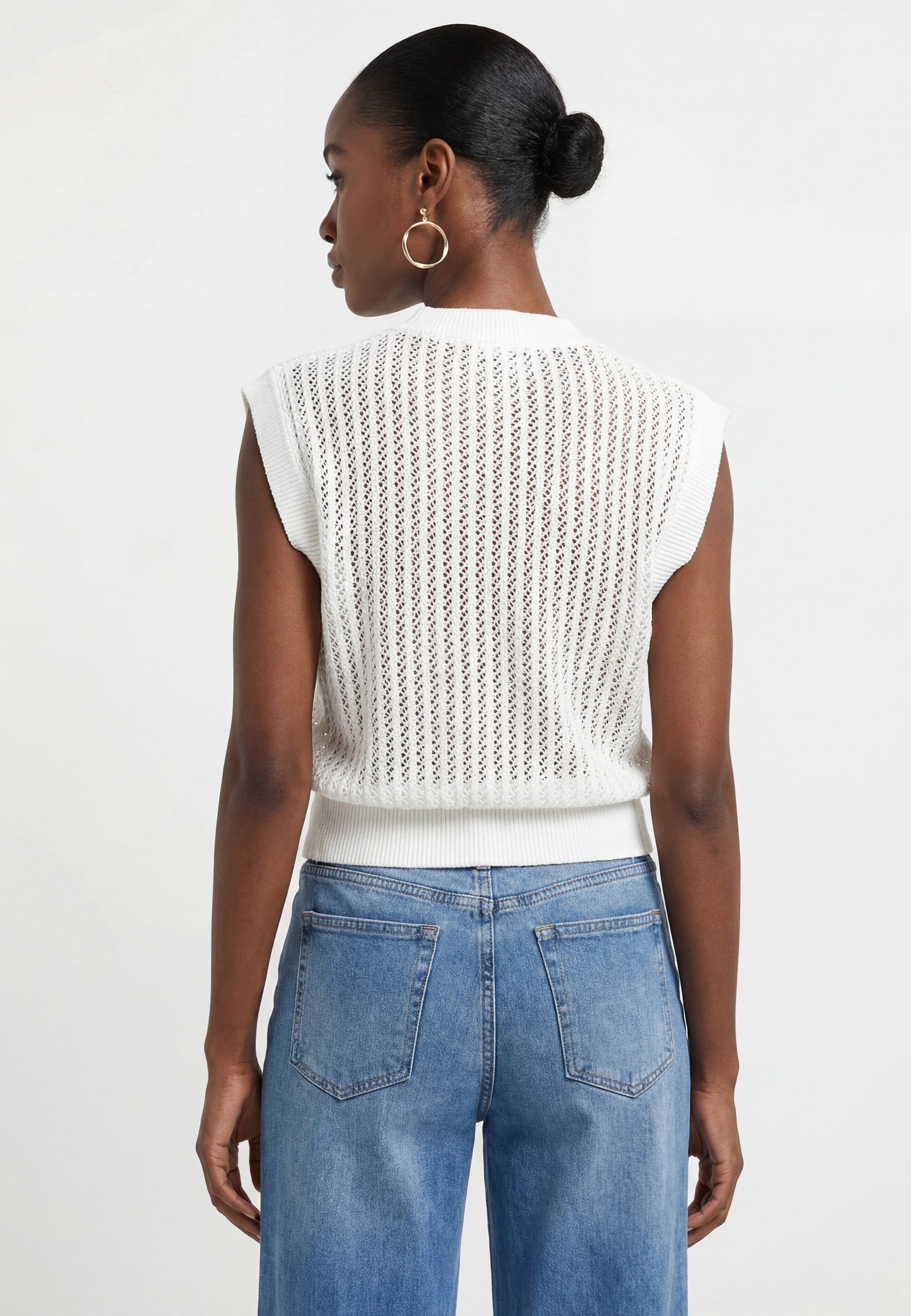 PULL SANS MANCHE - CLOVIS - ECRU - Image 5