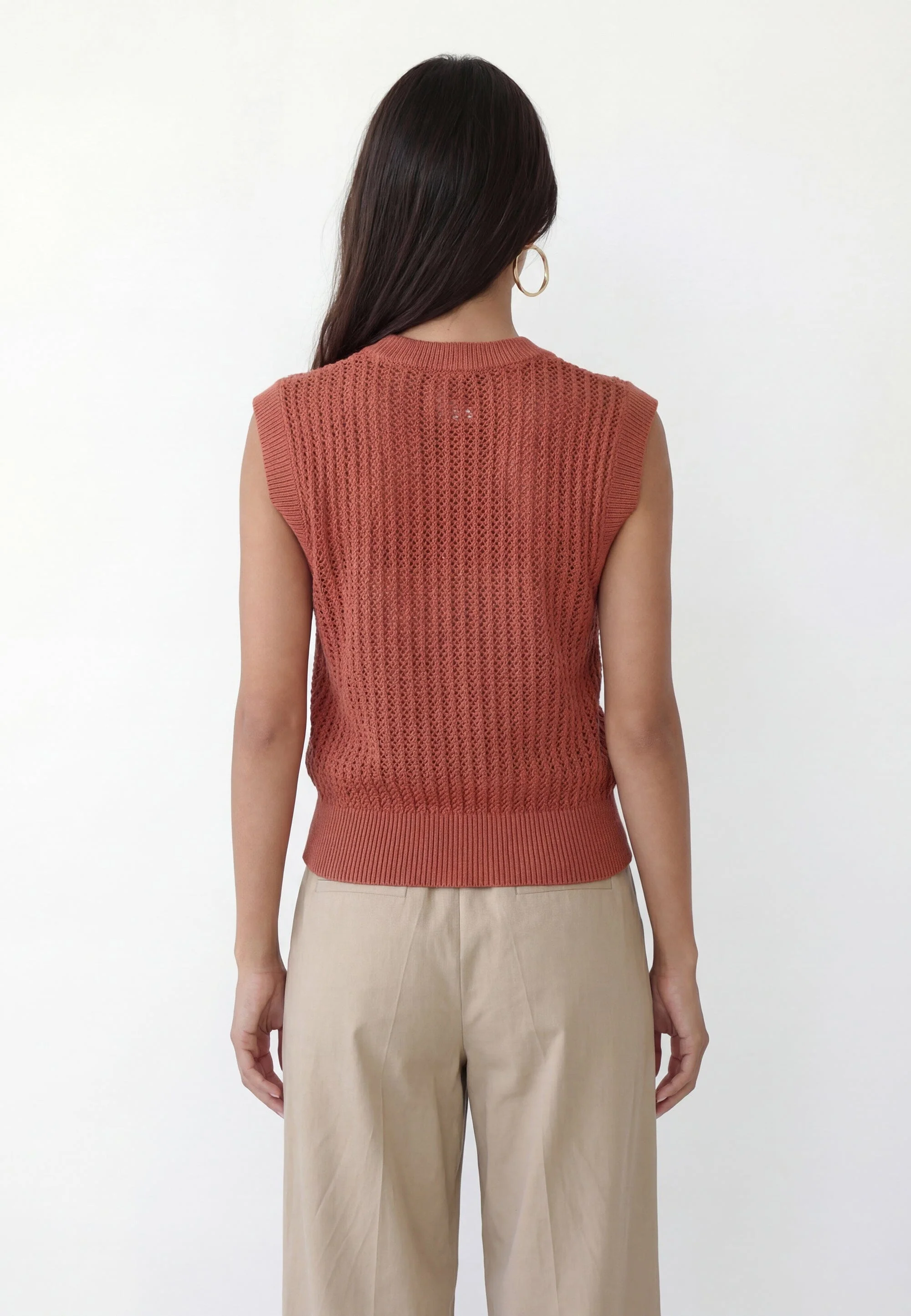 PULL SANS MANCHE - CLOVIS - TERRACOTTA - Image 6