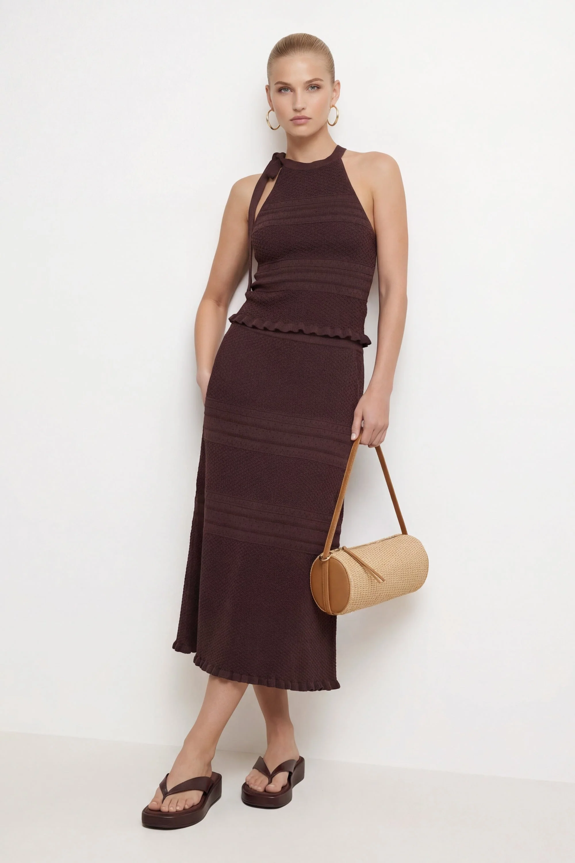 TOP MAILLE - CLYDE - CHOCOLAT