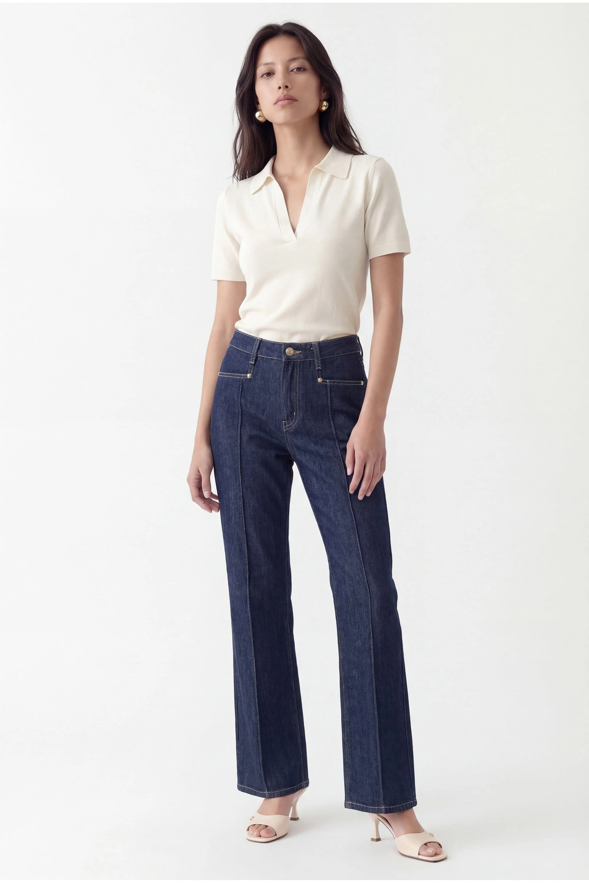 POLO MAILLE - CRISTINA - ECRU - Image 2