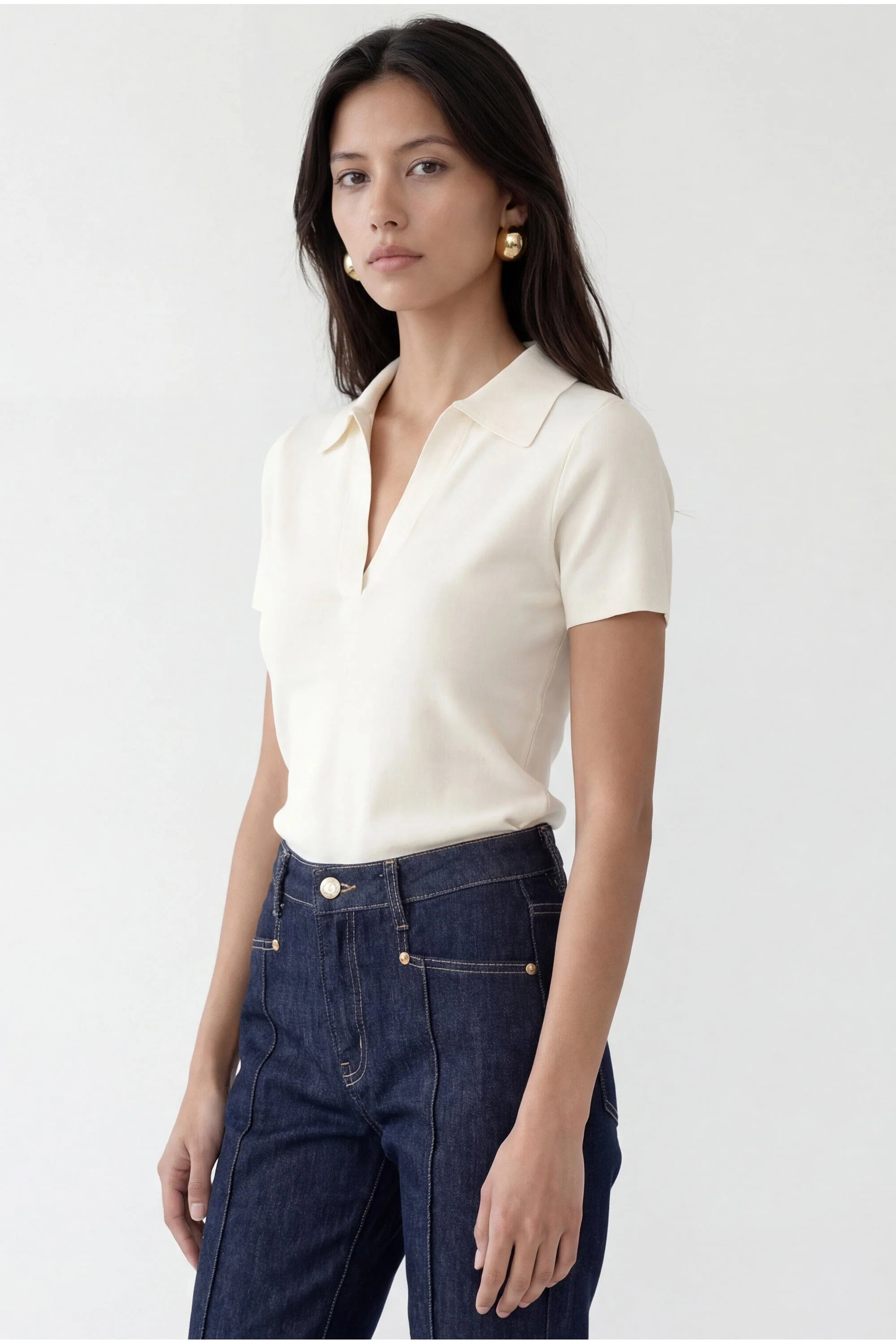 POLO MAILLE - CRISTINA - ECRU - Image 3
