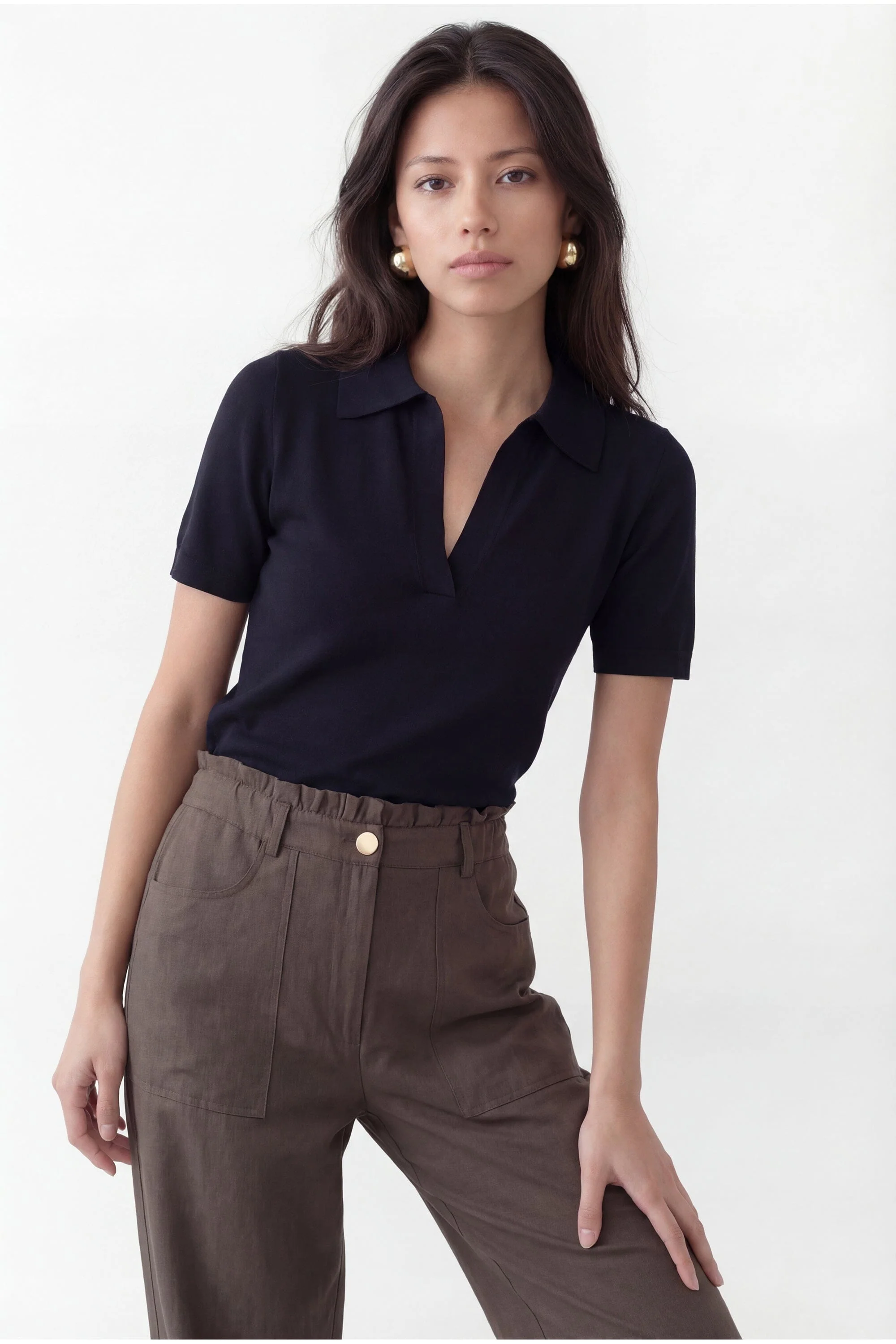 POLO MAILLE - CRISTINA - NOIR - Image 4
