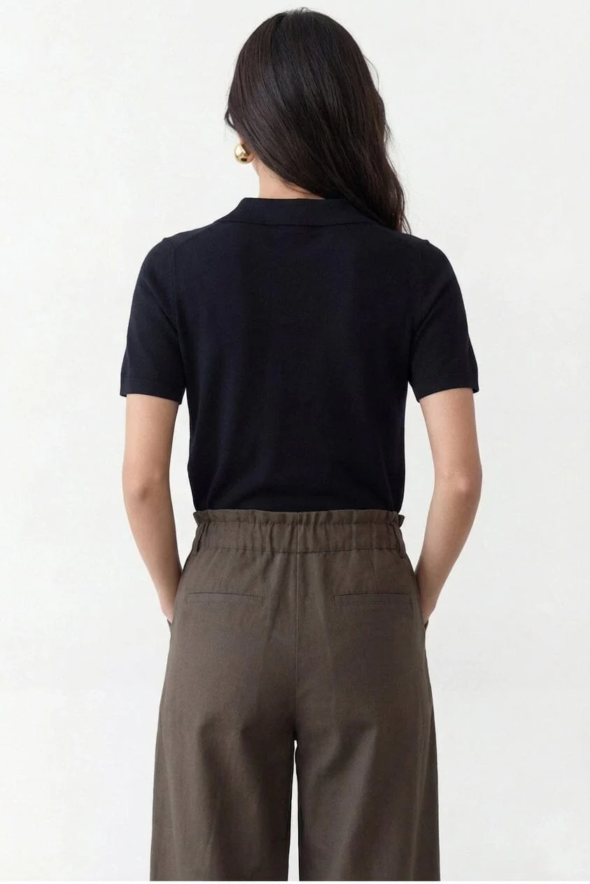 POLO MAILLE - CRISTINA - NOIR - Image 5