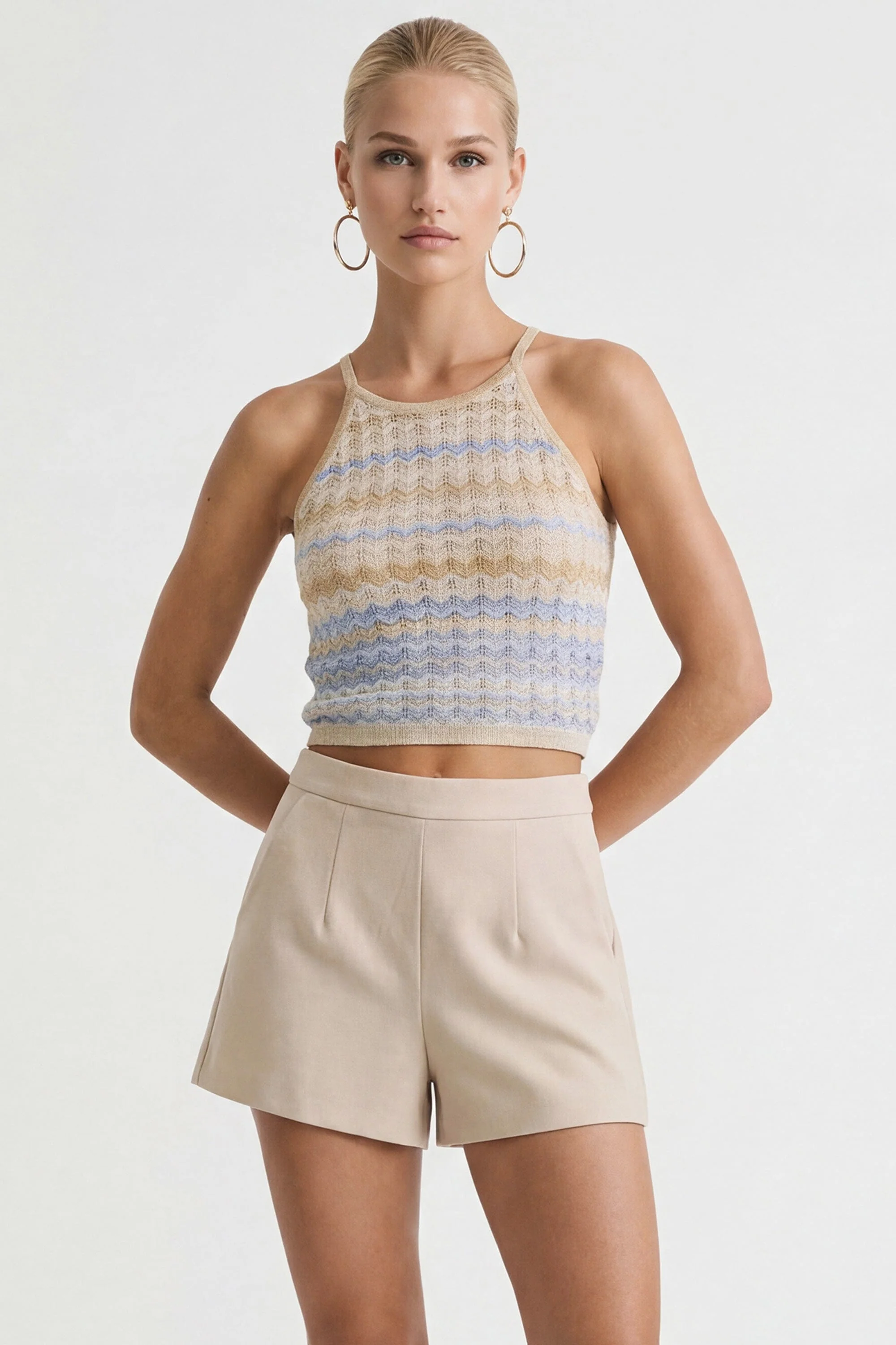 TOP MAILLE - CYNTHIA - BLEU